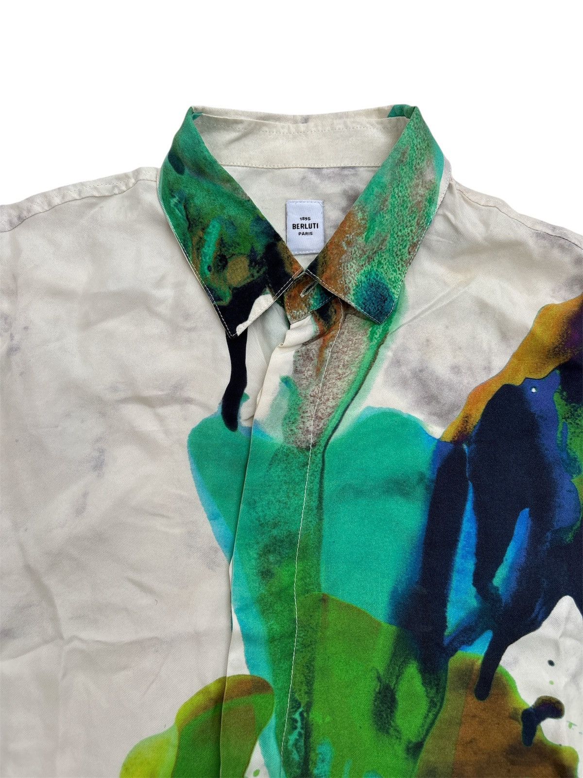 Berluti SS20 Runway Mulberry Silk Shirt Size US M / EU 48-50 / 2 - 3 Thumbnail
