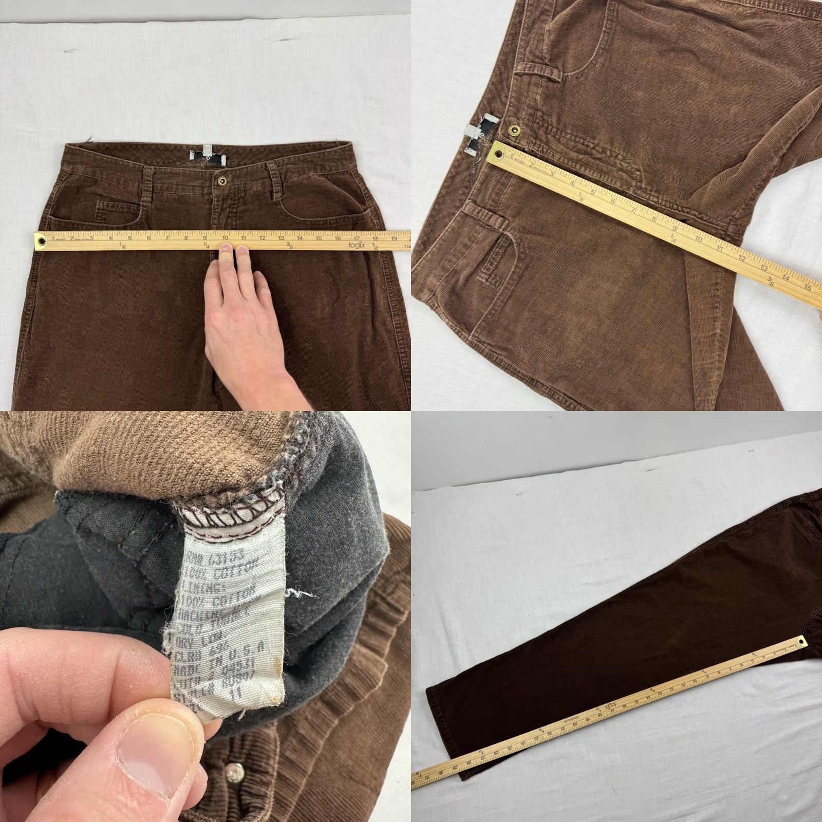 Vintage VINTAGE 1970s Corduroy Pants Womens 11 Brown Classic Hipster Hippie USA Size 32" / US 10 / IT 46 - 8 Thumbnail