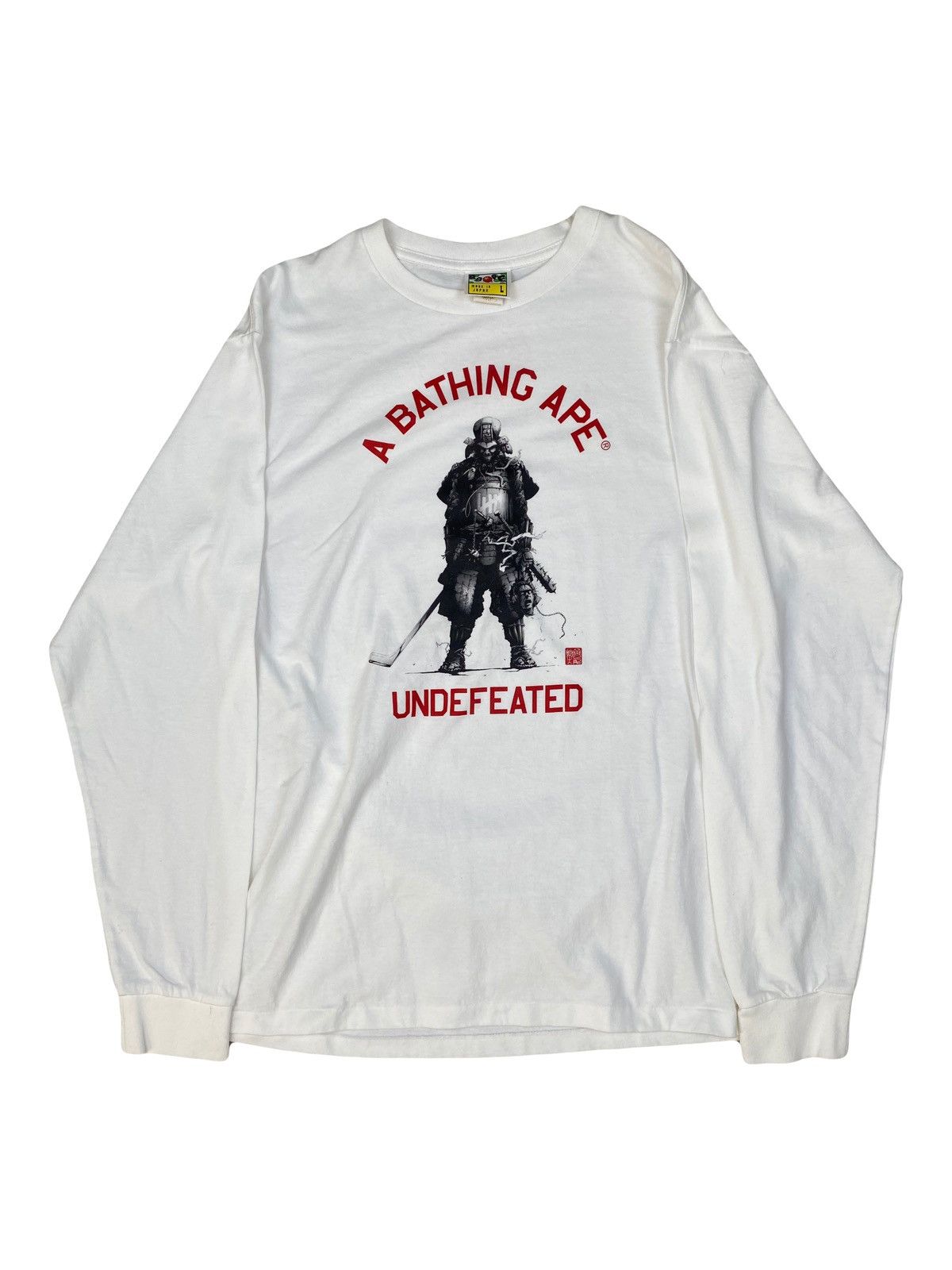 Bape Bape x Undefeated Samurai L/S Tee | Grailed