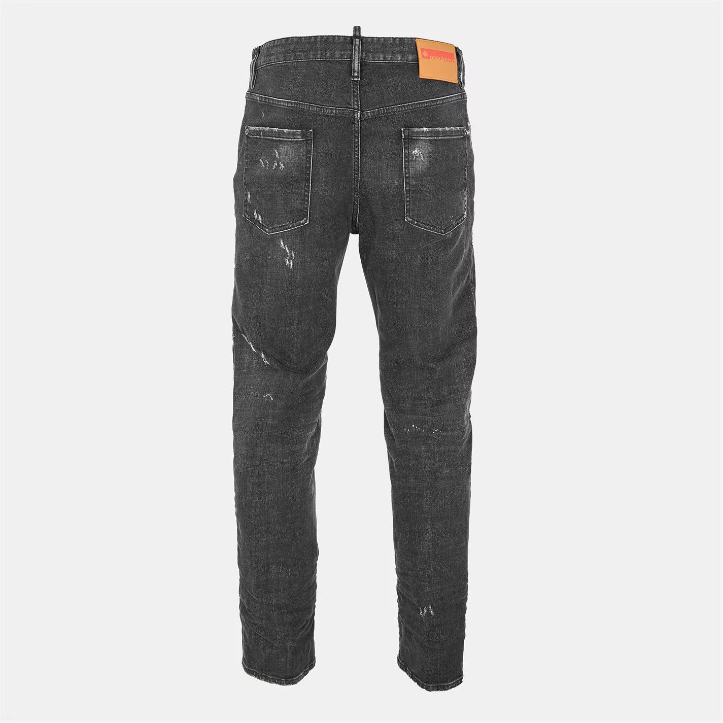 Dsquared2 o1g2r1mq0426 Straight Leg Jeans in Black Size US 34 / EU 50 - 2 Thumbnail