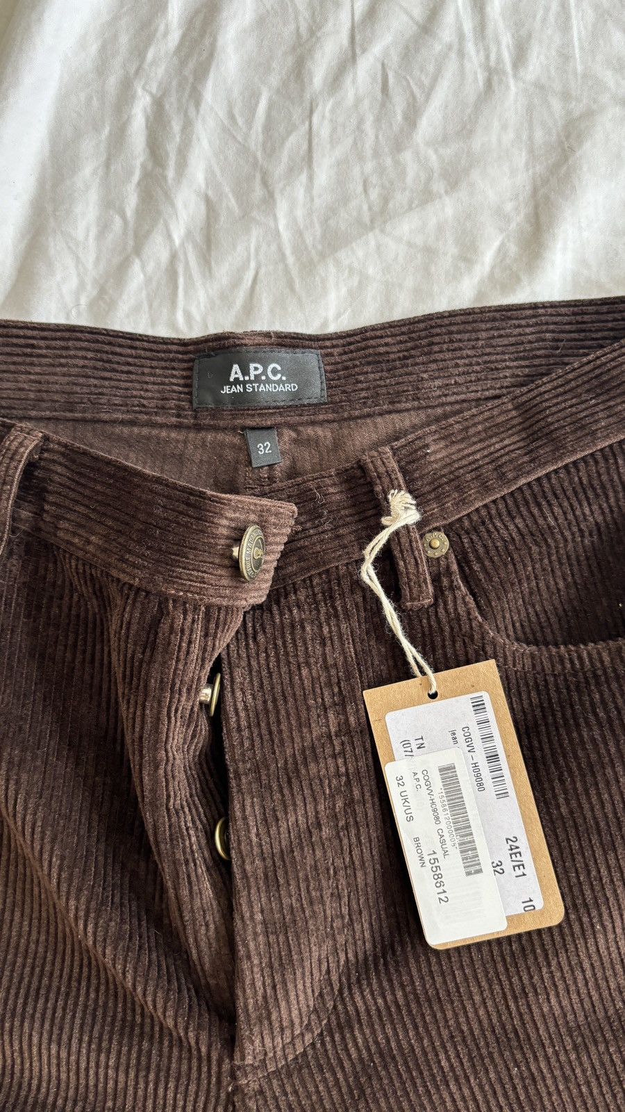 A.P.C. Brand new APC dark brown corduroy pants | Grailed