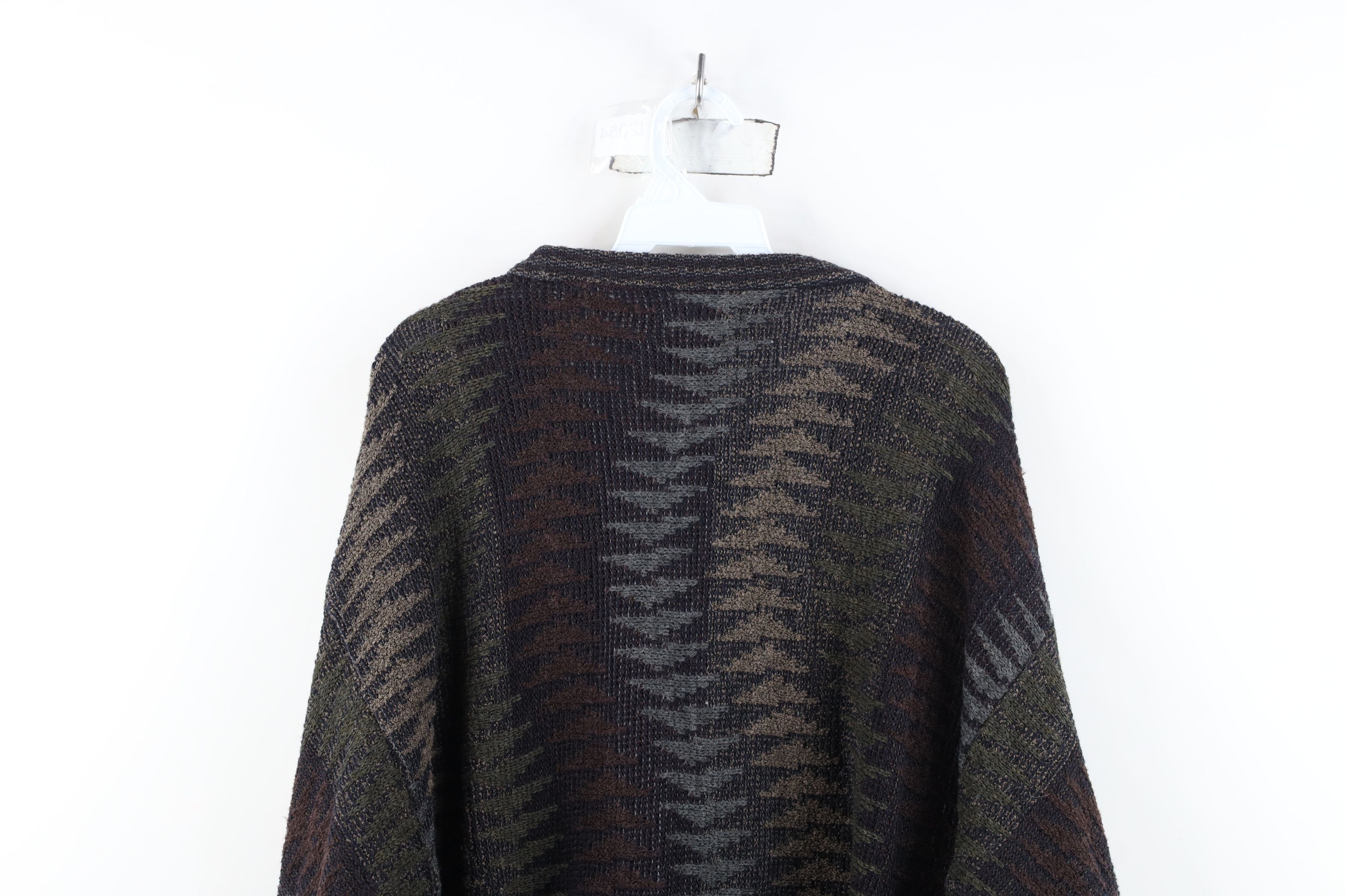 Vintage Vintage 90s Streetwear Tone Wool Blend Knit Crewneck Sweater Size US L / EU 52-54 / 3 - 8 Thumbnail