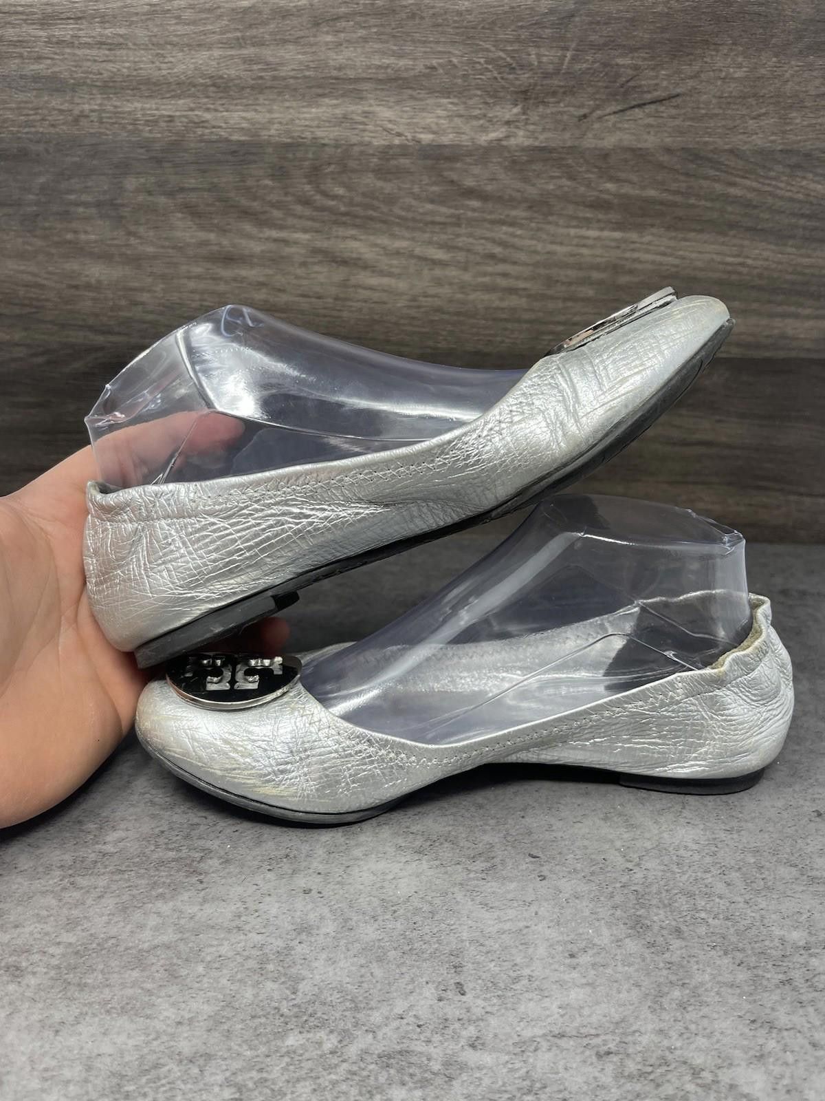 Other Tory Burch Flats Womens Size 7 Silver Slip On Ballet Size US 7 / IT 37 - 7 Thumbnail