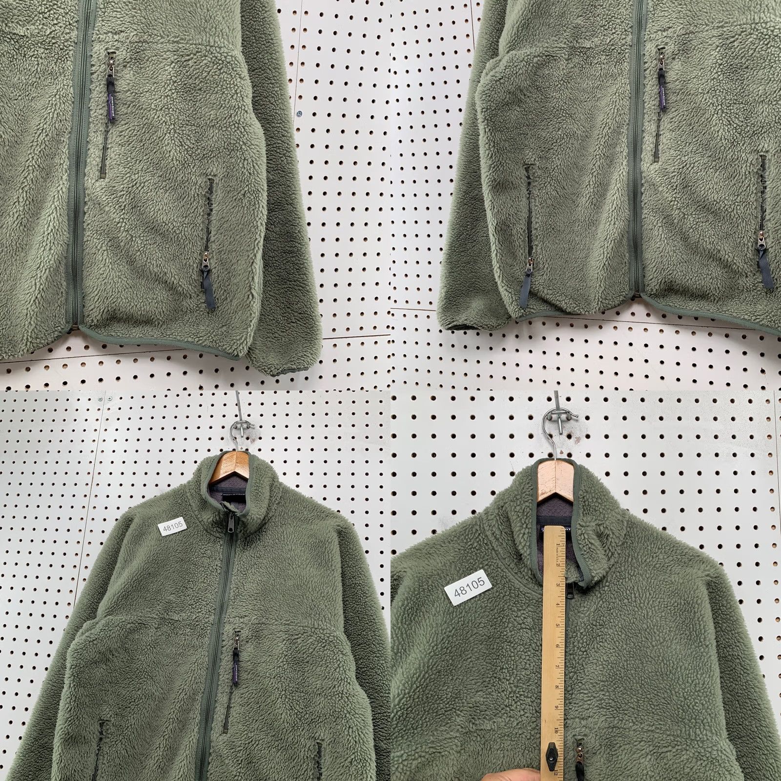 Patagonia VINTAGE Patagonia Synchilla Sherpa Jacket Mens M Army Olive Green Deep Pile Synchilla Size US M / EU 48-50 / 2 - 8 Thumbnail