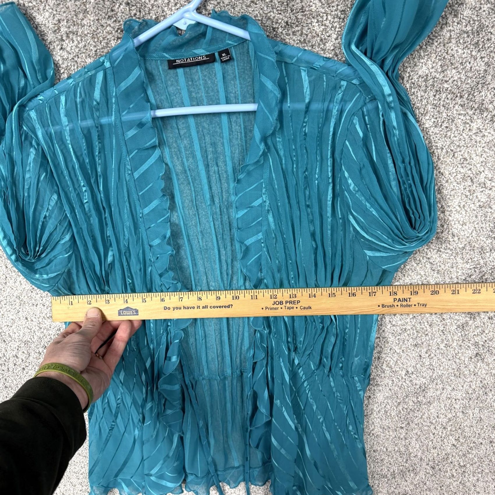 Vintage Notations Blouse XL Blue Women's Festival Romantic Fairy Chic Tunic Size XL / US 12-14 / IT 48-50 - 4 Thumbnail