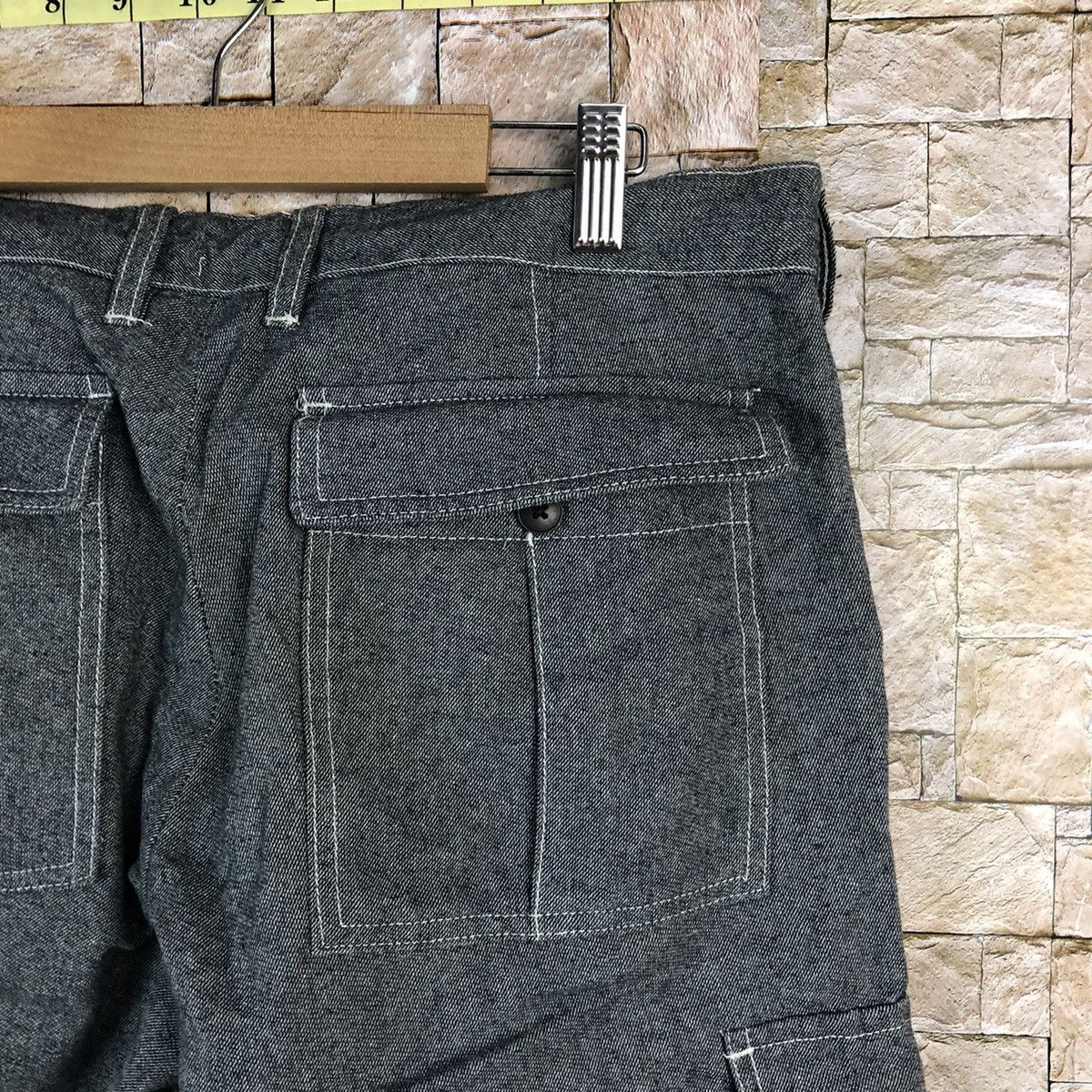 Japanese Brand Ikka Grey Cargo utility tactical Multipocket Pants #A840 Size US 31 - 22 Thumbnail
