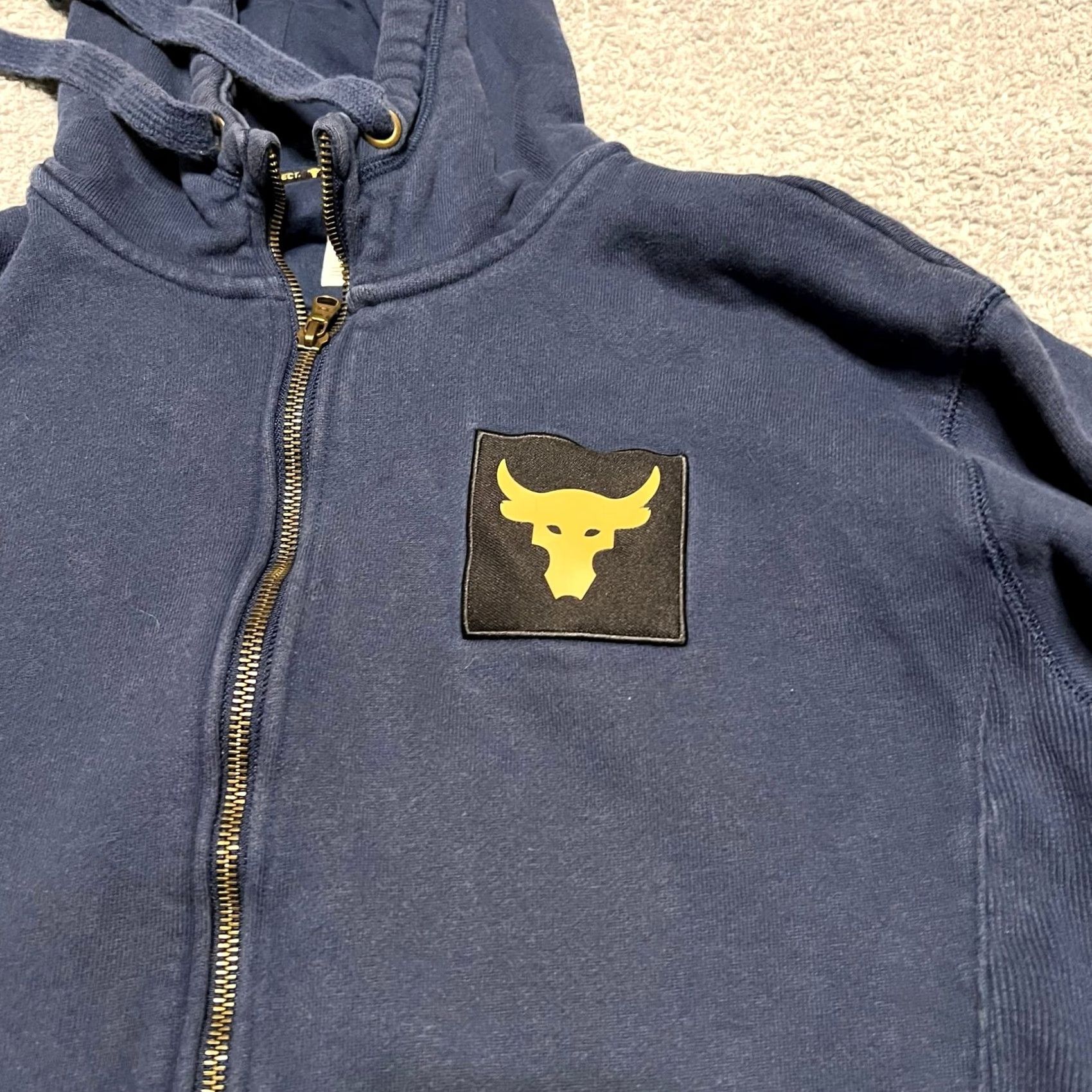 Under Armour Under Armour Project Rock Hoodie Mens Small Blue Freedom Full Zip Sweatshirt Size US S / EU 44-46 / 1 - 2 Thumbnail