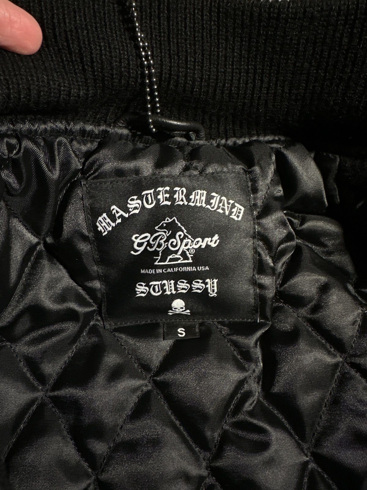 Mastermind Japan × Stussy Mastermind Japan x Stussy Varsity Jacket Leather sleeves Size US S / EU 44-46 / 1 - 9 Thumbnail
