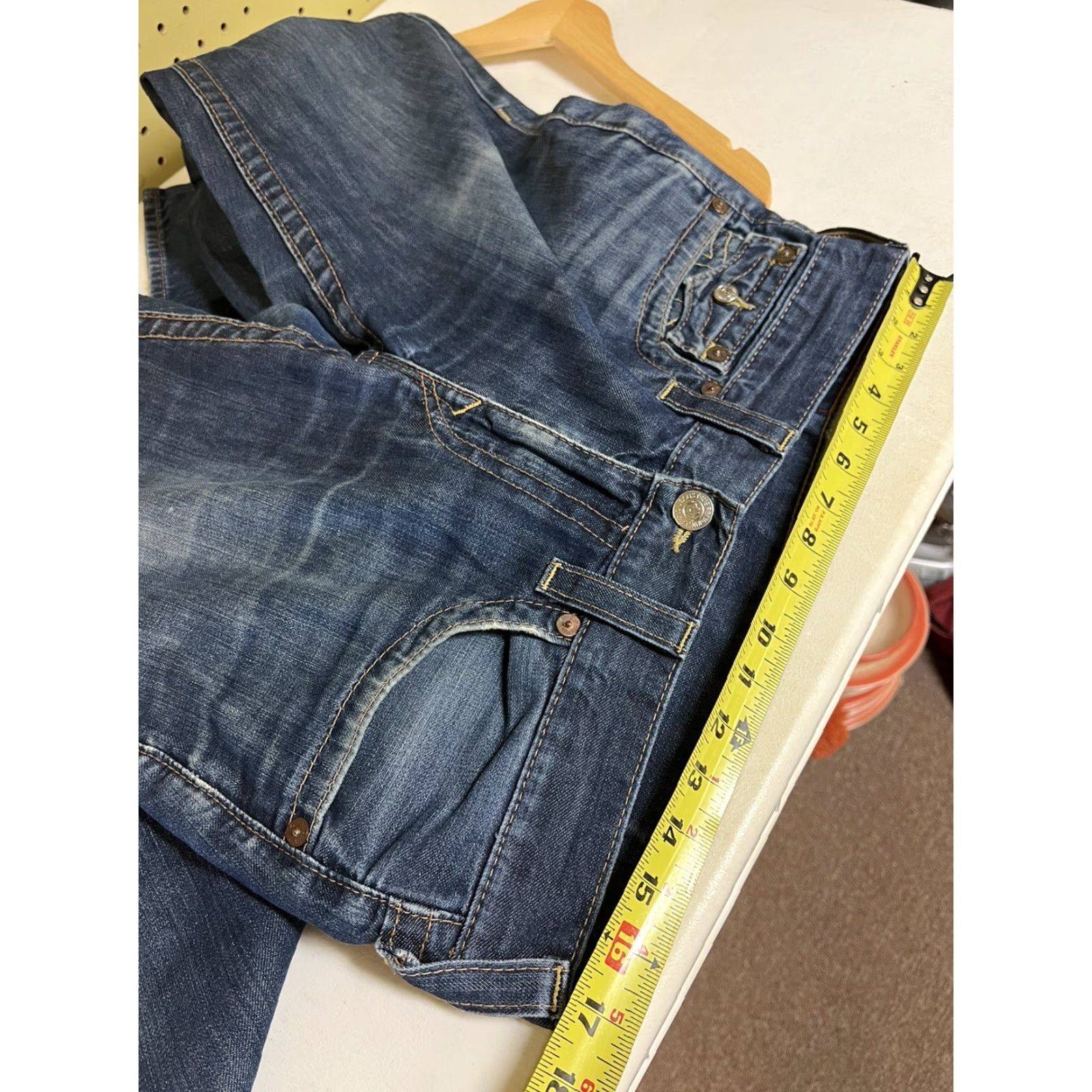 True Religion VINTAGE True Religion Ricky Denim Jeans 35x33 Men Jeans Distressed 100% Cotton USA Blue Size US 35 - 6 Thumbnail