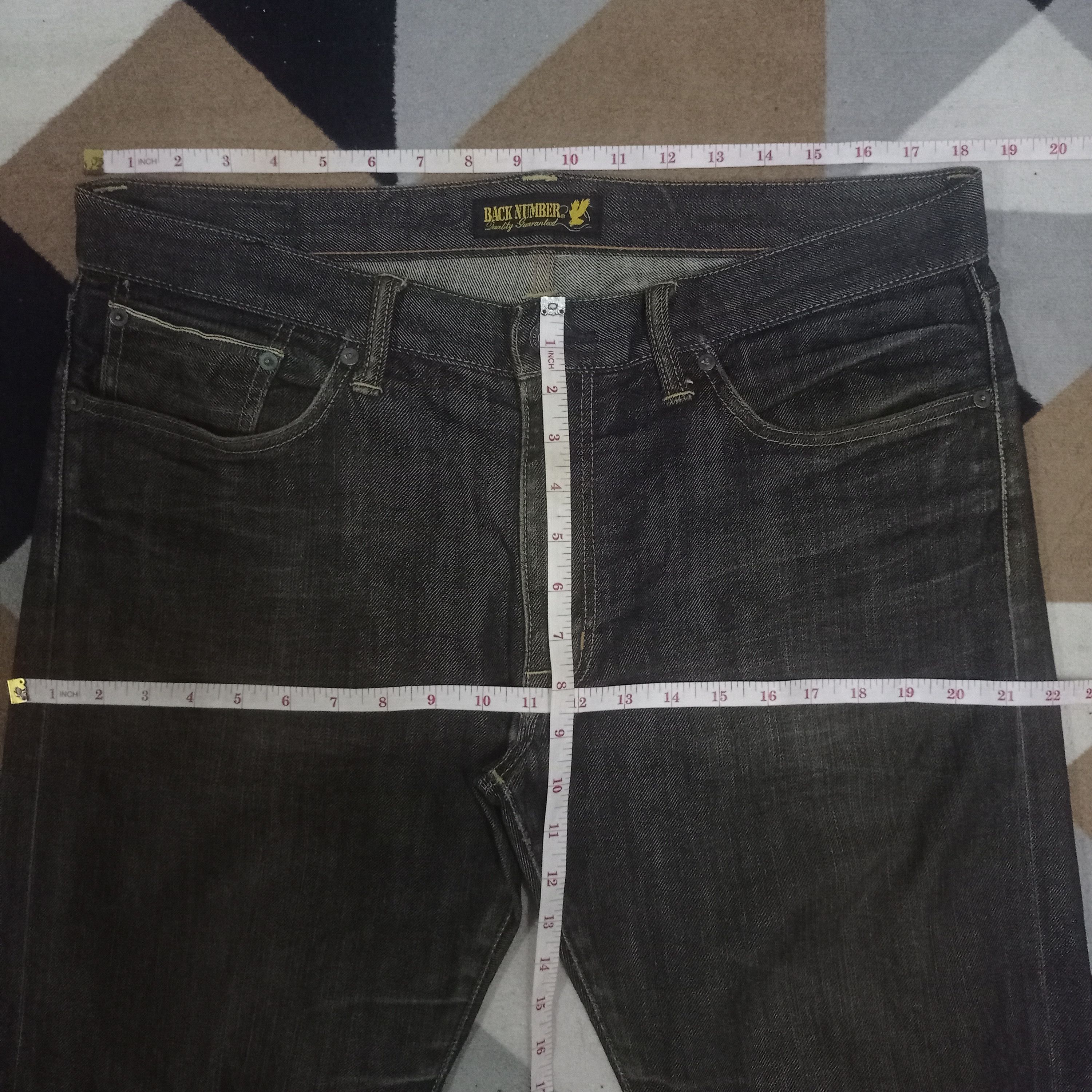 Japanese Brand Vintage Japanese Back Number Selvedge Loose Jeans Size US 37 - 9 Thumbnail
