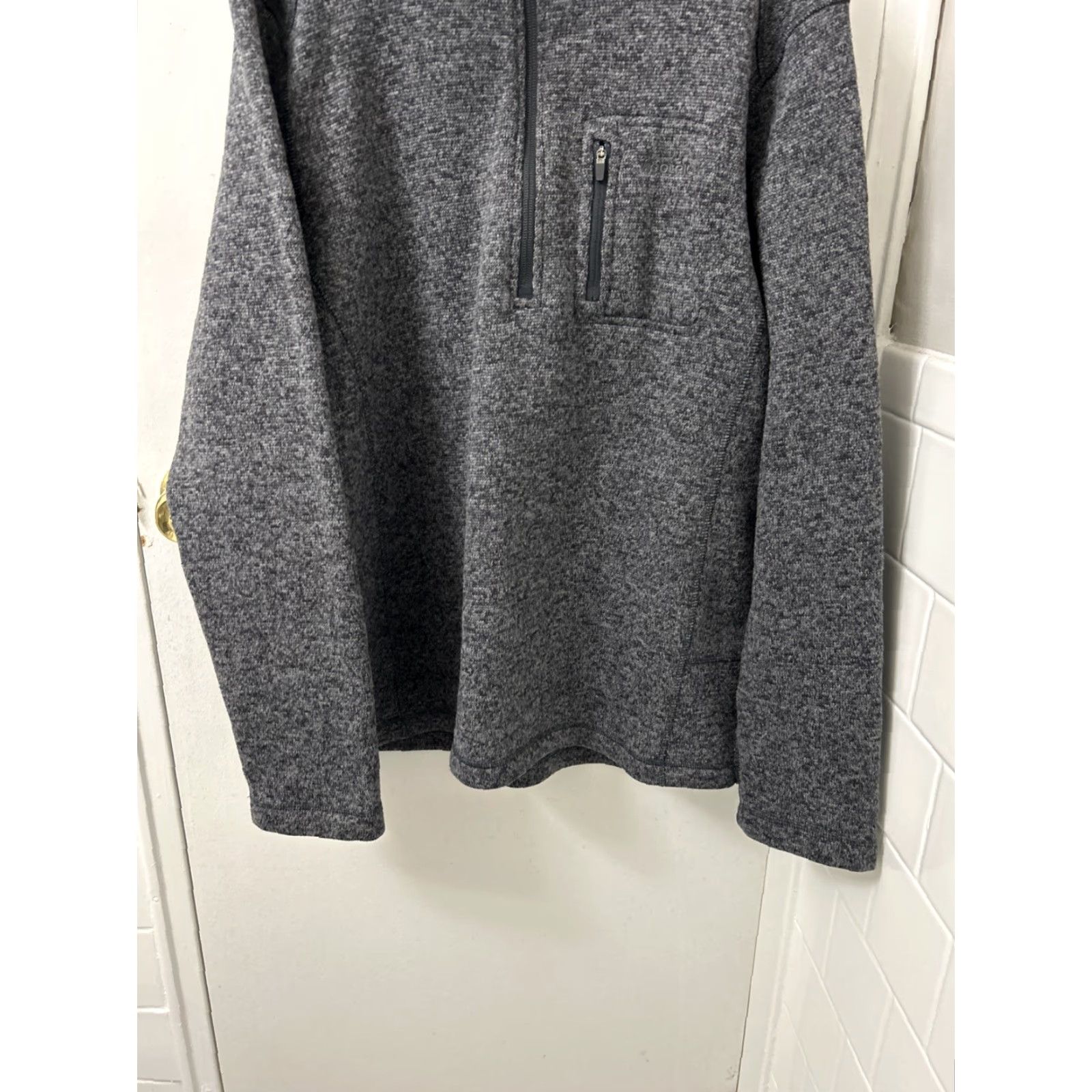 Vintage Woolrich Sweater 1/4 Zip Mens Medium Gray Pullover Long Sleeve Mock Neck Fleece Pocket Size US M / EU 48-50 / 2 - 3 Thumbnail