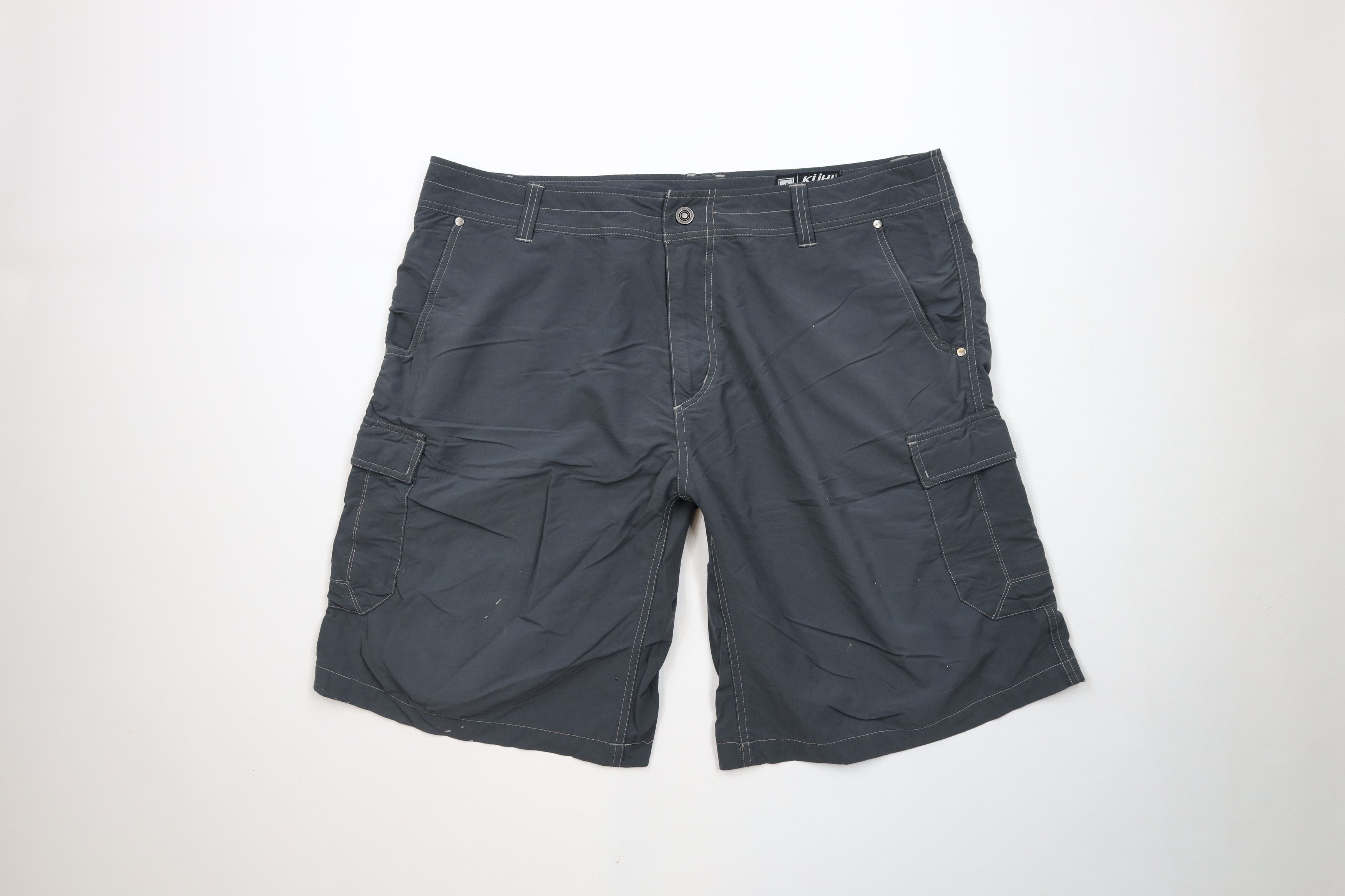 Kuhl × Vintage Kuhl Mountain Distressed Hiking Climbing Cargo Shorts Gray Size US 40 / EU 56 - 1 Thumbnail