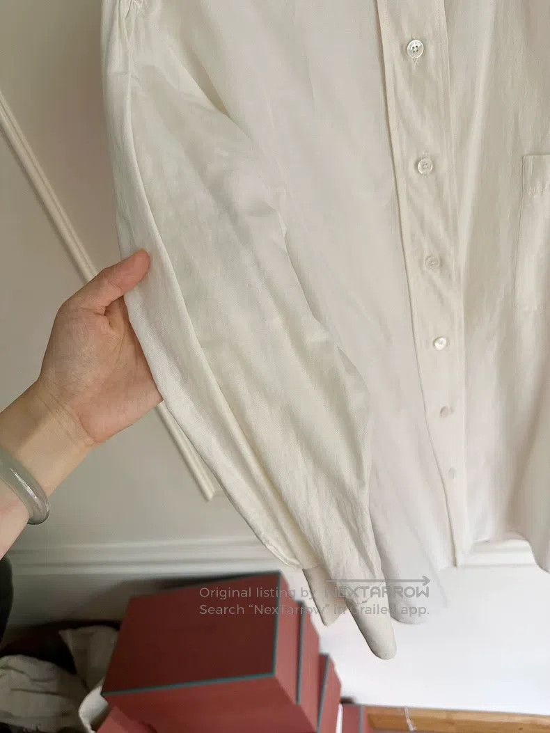 Hermes Hermes White Stand Collar Shirt Size XXS / US 00 / IT 34 - 7 Thumbnail