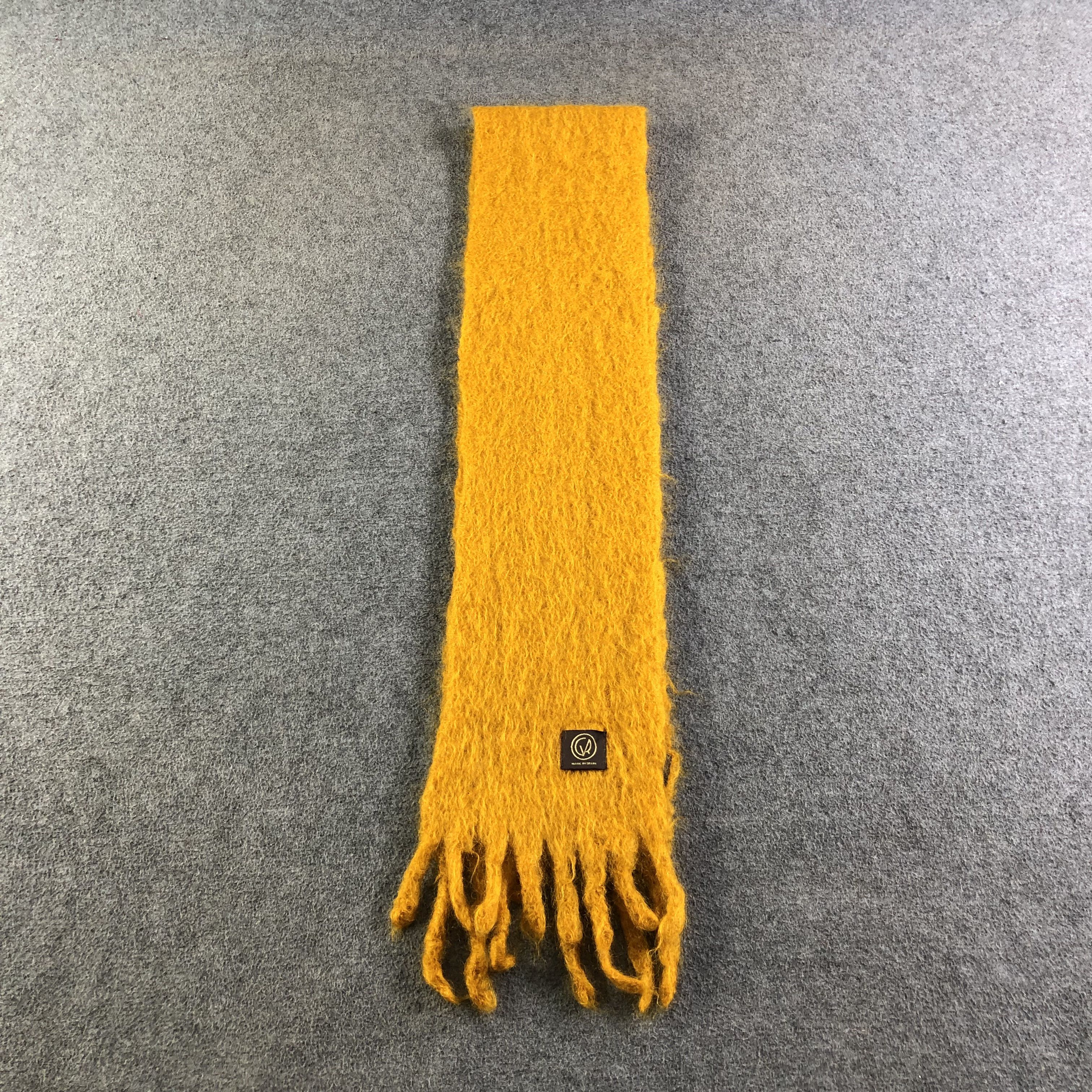 Vintage Luxury Golden Mohair Scarf Muffler Neckwear V2189 Size ONE SIZE - 2 Thumbnail