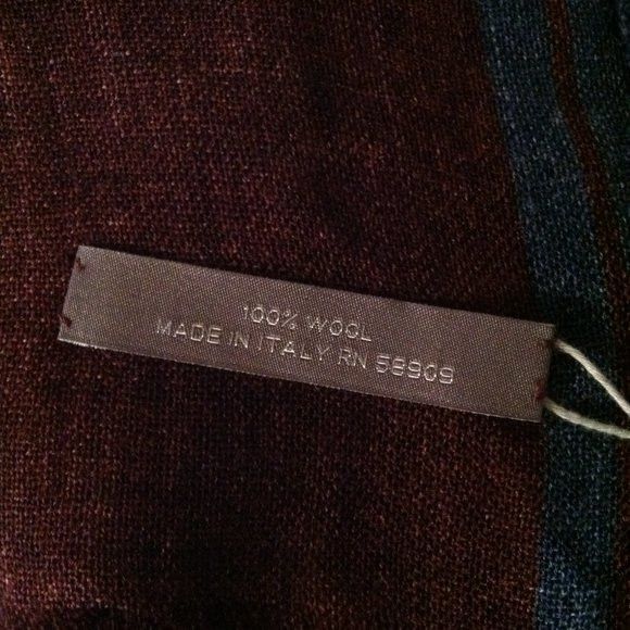 Daniel Cremieux DANIEL CREMIEUX MEN'S NEW BURGUNDY 100%WOOL SCARF 26"X81" Size ONE SIZE - 5 Thumbnail
