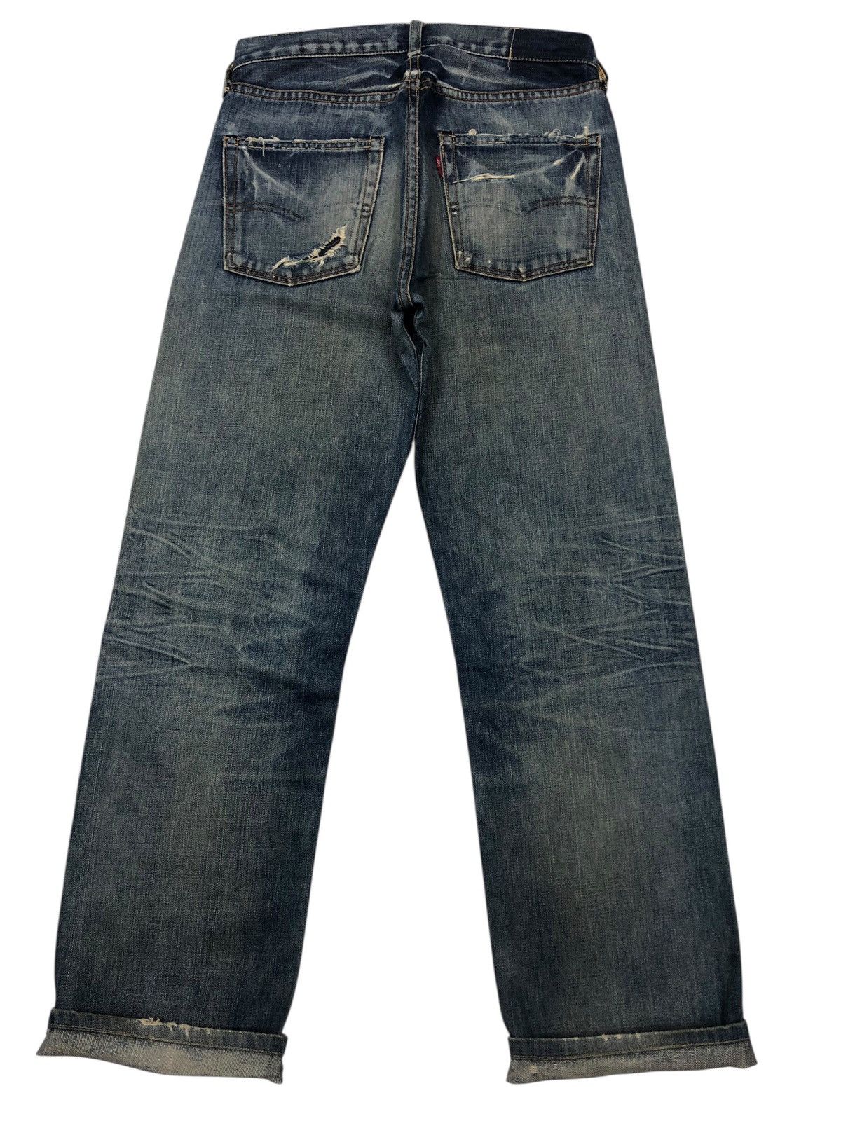 Kapital 🔥LEVIS 501 BIG E SELVEDGE DISTRESS DENIM JEANS Size US 29 - 3 Thumbnail