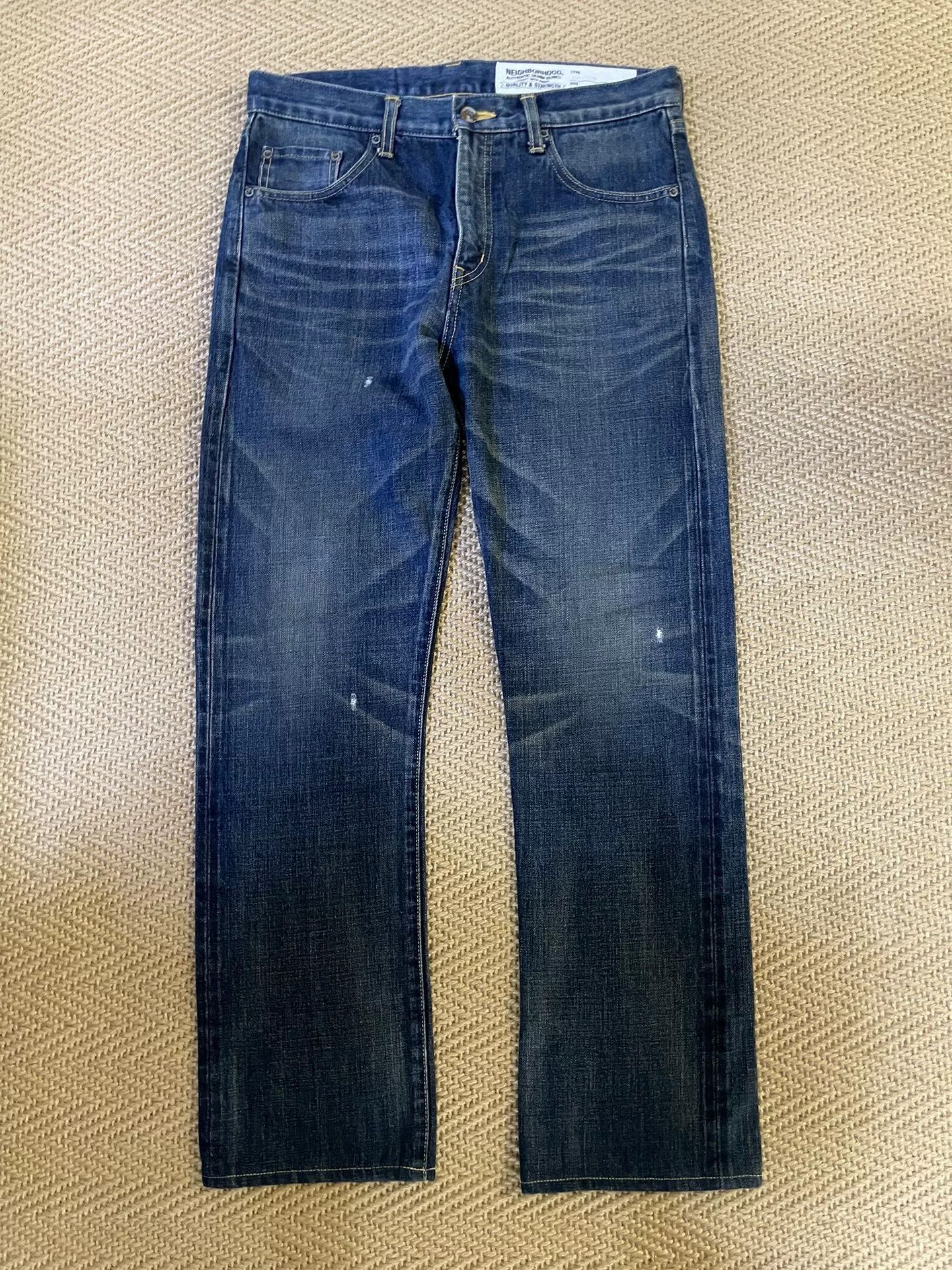 Neighborhood NEIGHBORHOOD Distressed Washed Jeans Size US 30 / EU 46 - 1 Thumbnail