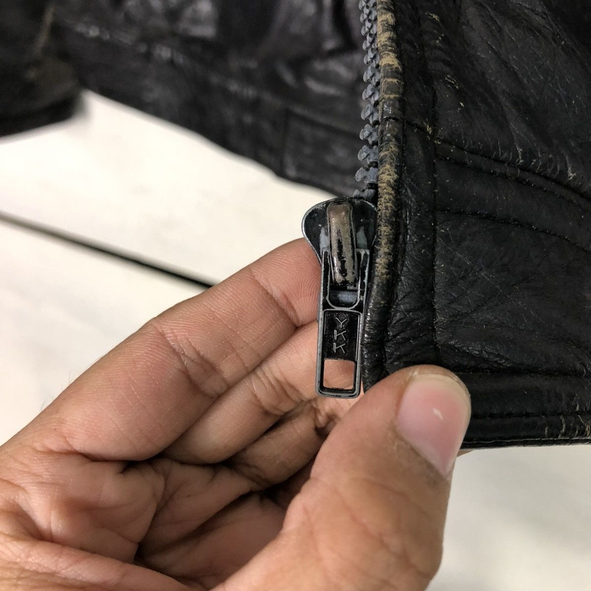 Japanese Brand 🔥VINTAGE BIKER LEATHER JACKET UNBRANDED ISSEY MIYAKE Size US M / EU 48-50 / 2 - 18 Thumbnail
