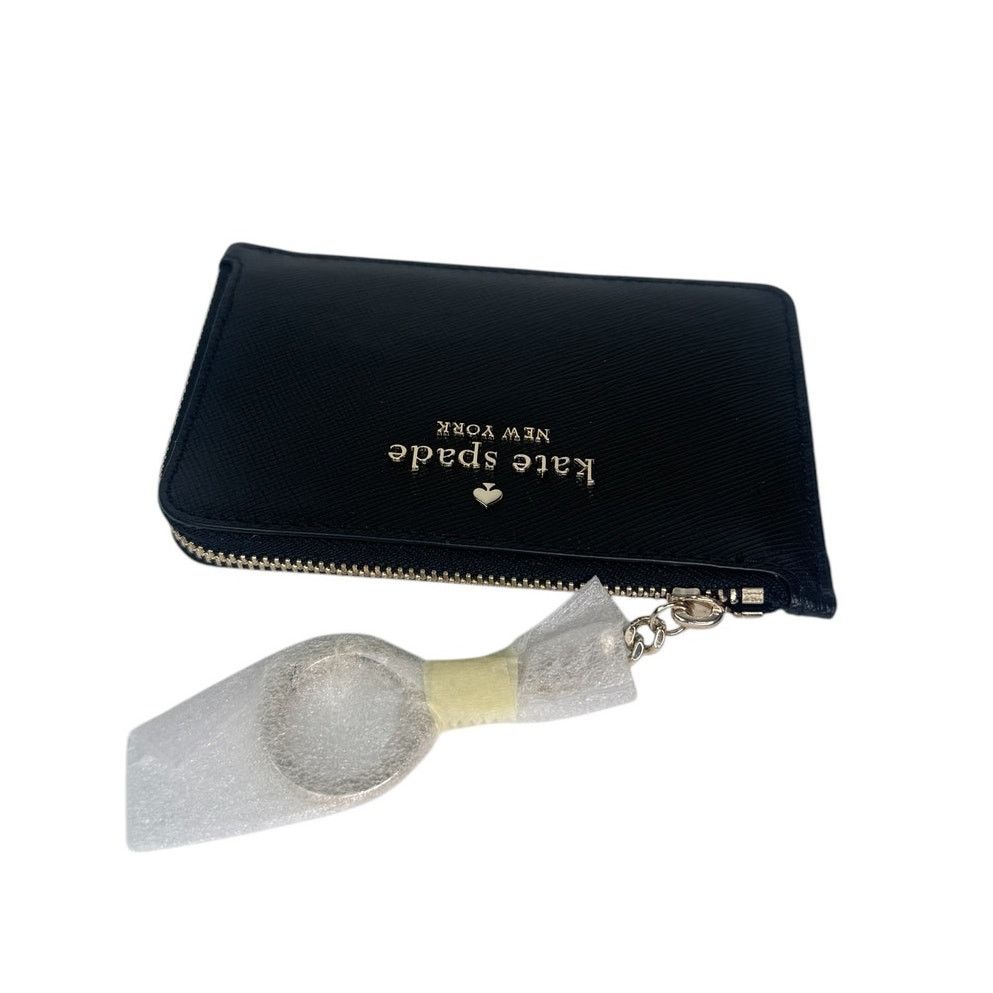 Kate Spade Kate Spade medium l-zip card holder with Key Ring Black Size ONE SIZE - 3 Thumbnail