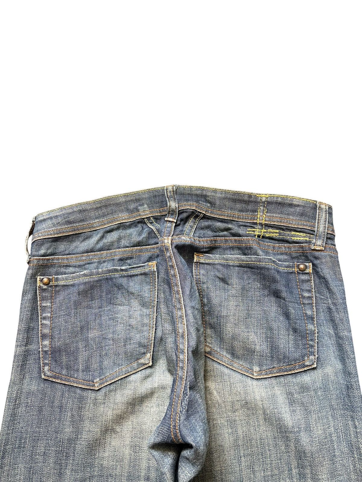 Marithe + Francois Girbaud Vintage Le Jean De Girbaud Mud Wash Distress Flare Jeans Size 30" / US 8 / IT 44 - 4 Thumbnail