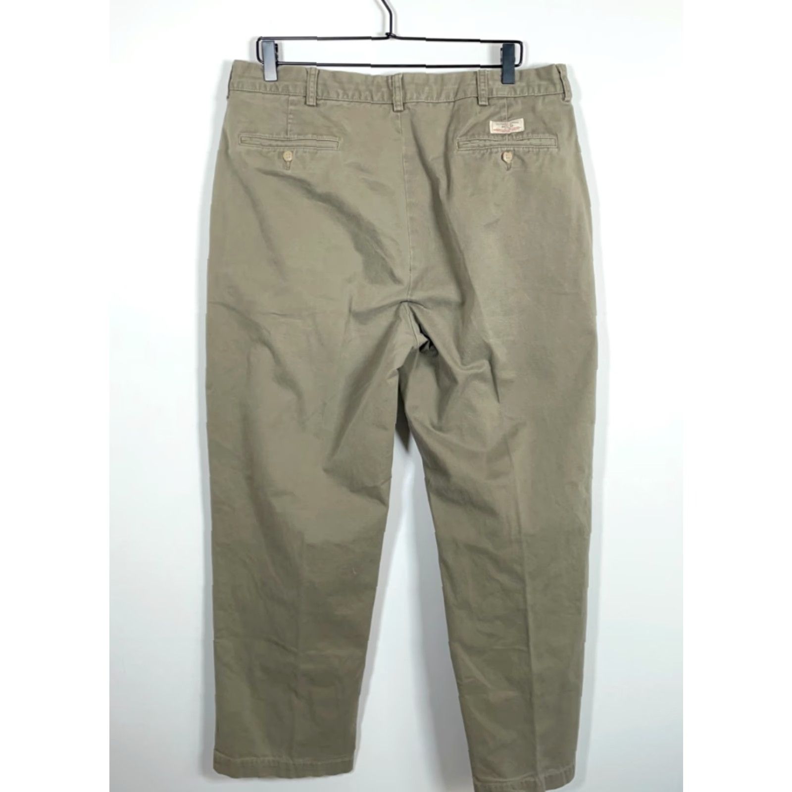 Polo Ralph Lauren VINTAGE Polo Ralph Lauren Andrew Pleated Pants Men 36 x 29 Green Chino Regular High Rise Zip 100% Cotton Vintage Mens Range: Preppy Retro Size US M / EU 48-50 / 2 - 2 Thumbnail