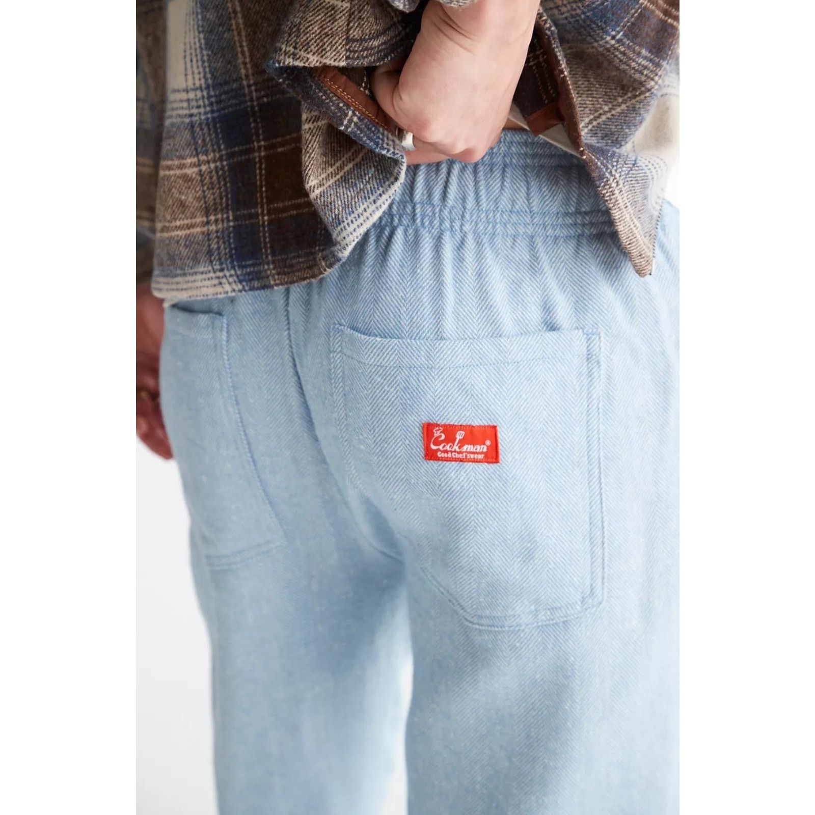 Other Cookman Chef Pants Tweed Herringbone Sky Elastic Waist XL Size US 33 - 1 Thumbnail