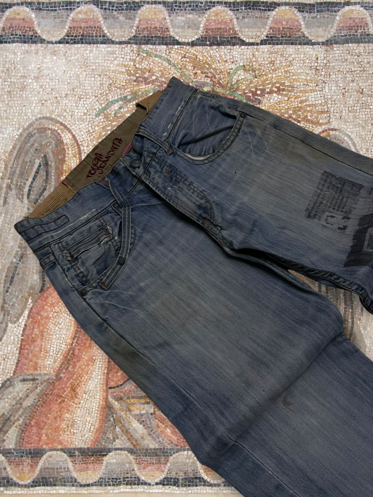 Japanese Brand Vintage 1990s OG Designer Japan Tough Serial Killer Denim Size US 34 / EU 50 - 7 Thumbnail