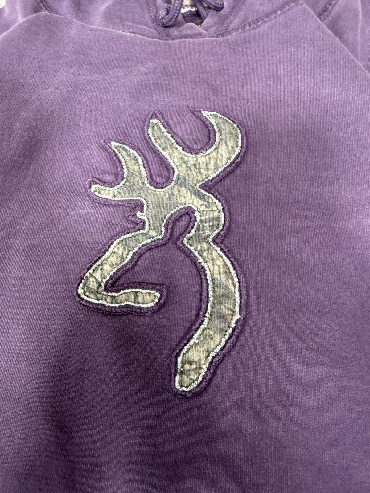 Vintage Y2K Browning Camo Print Purple Hoodie Size L / US 10 / IT 46 - 4 Thumbnail