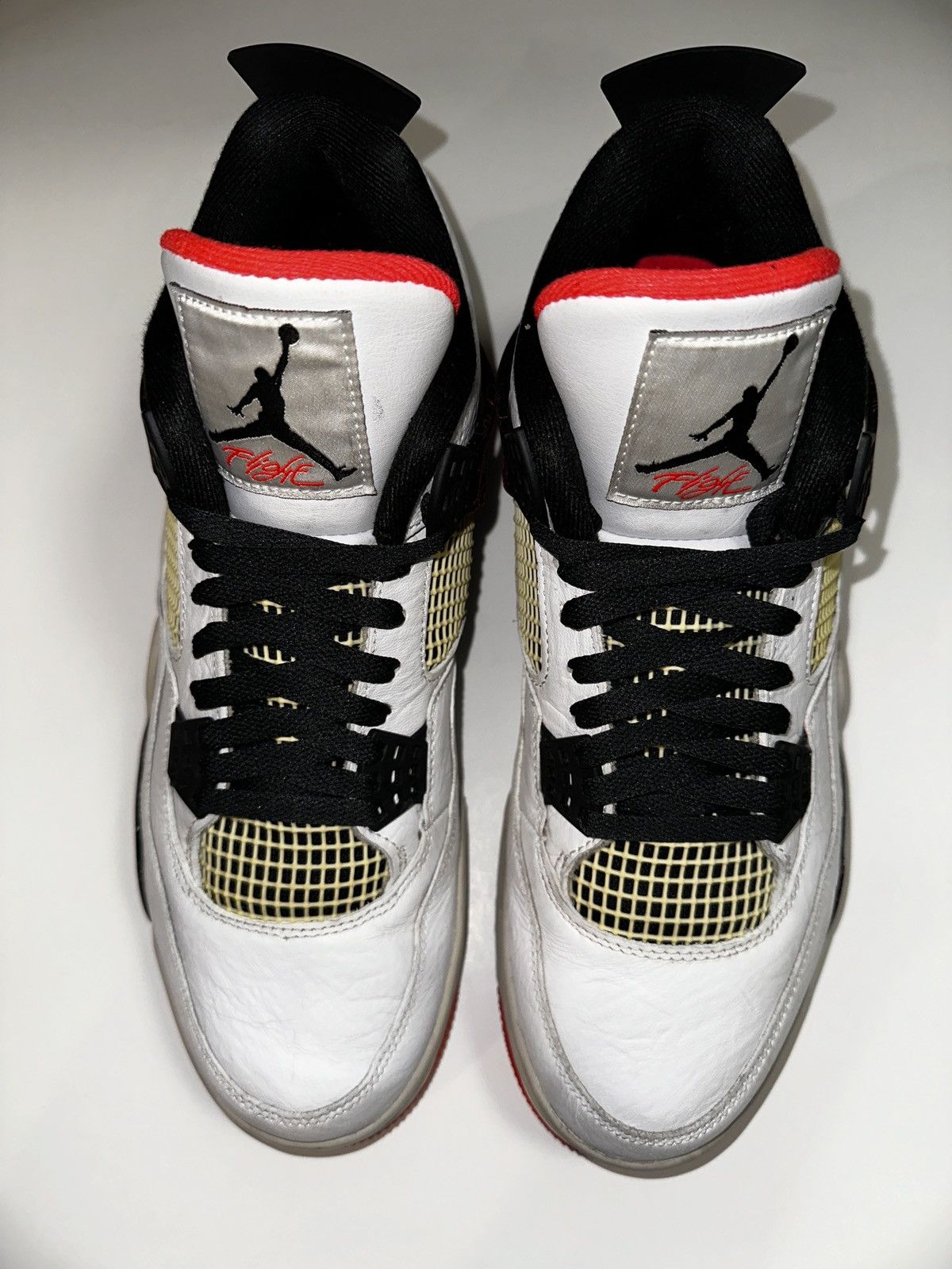 Jordan Brand NIKE Air Jordan 4 Pale Citron Bright Crimson Sneaker Size 11 Size US 11 / EU 44 - 12 Thumbnail