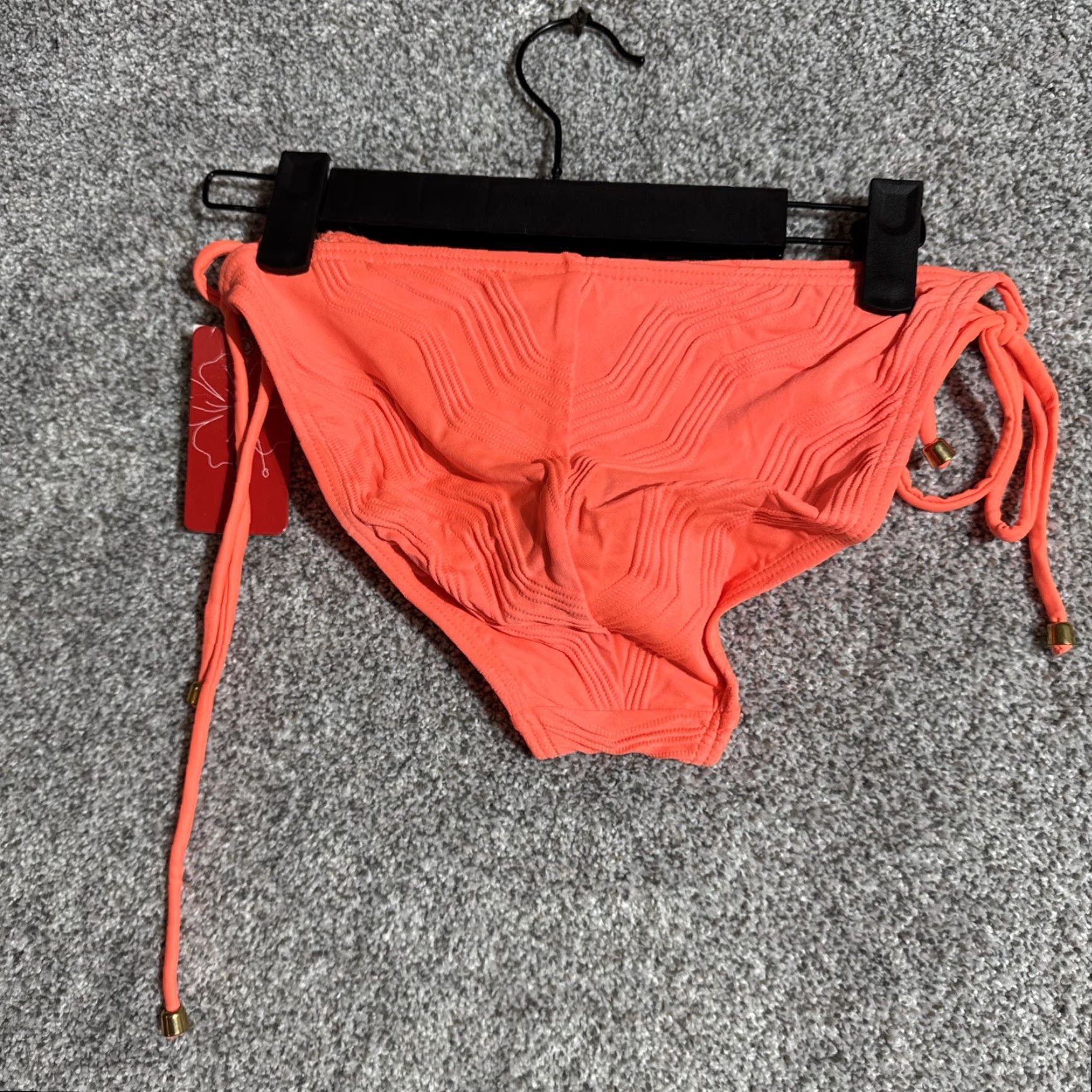 Etro Gossip Bikini Bottoms Women M Coquette Ruched Retro Y2K Beach Orange Nylon Spandex Adjustable Strap Hand Wash Only Bikini Bottoms Womens Size 32" / US 10 / IT 46 - 6 Thumbnail