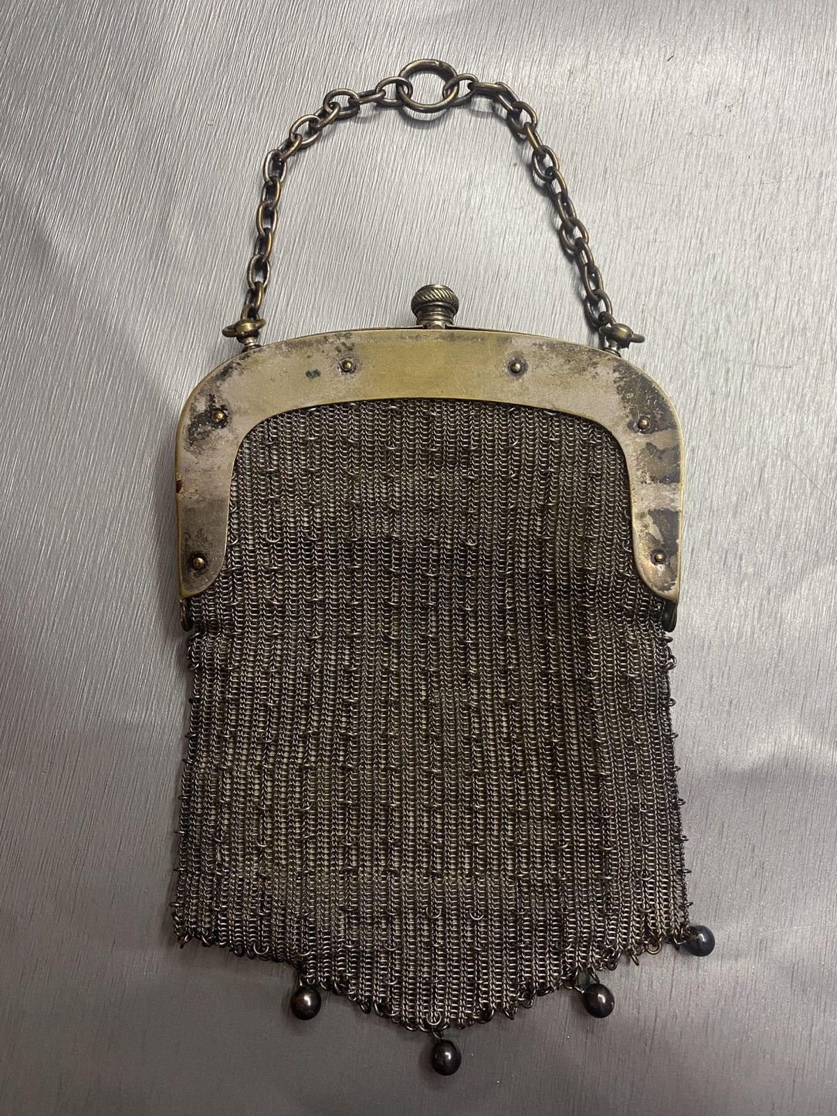 Antique Rivet Vintage Metal Mesh Wallet Antique Mesh Bag Size ONE SIZE - 9 Thumbnail