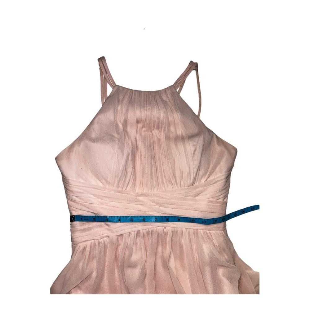 Designer Bill Levkoff l High Neck Chiffon Gown In Petal Pink Size 6 Size M / US 6-8 / IT 42-44 - 5 Thumbnail