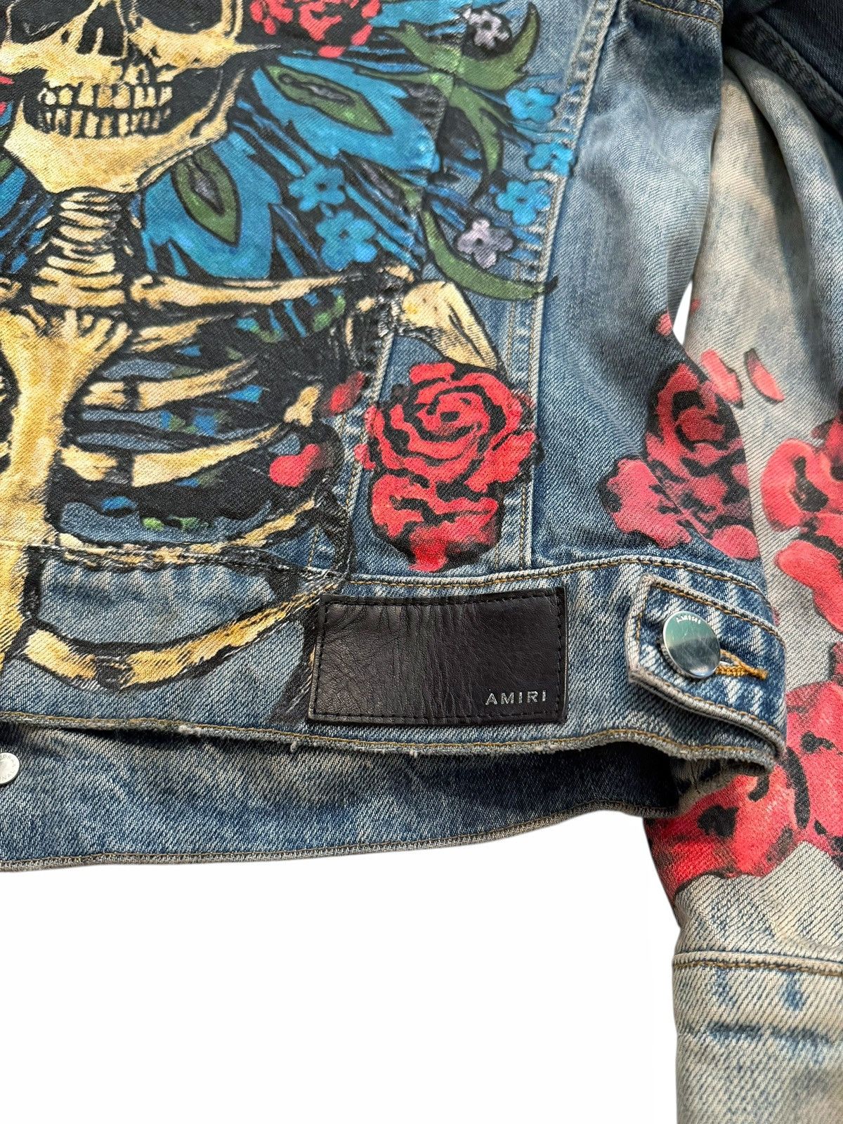 Amiri RARE Grateful Dead Distressed Denim Trucker Jacket Size US M / EU 48-50 / 2 - 6 Thumbnail