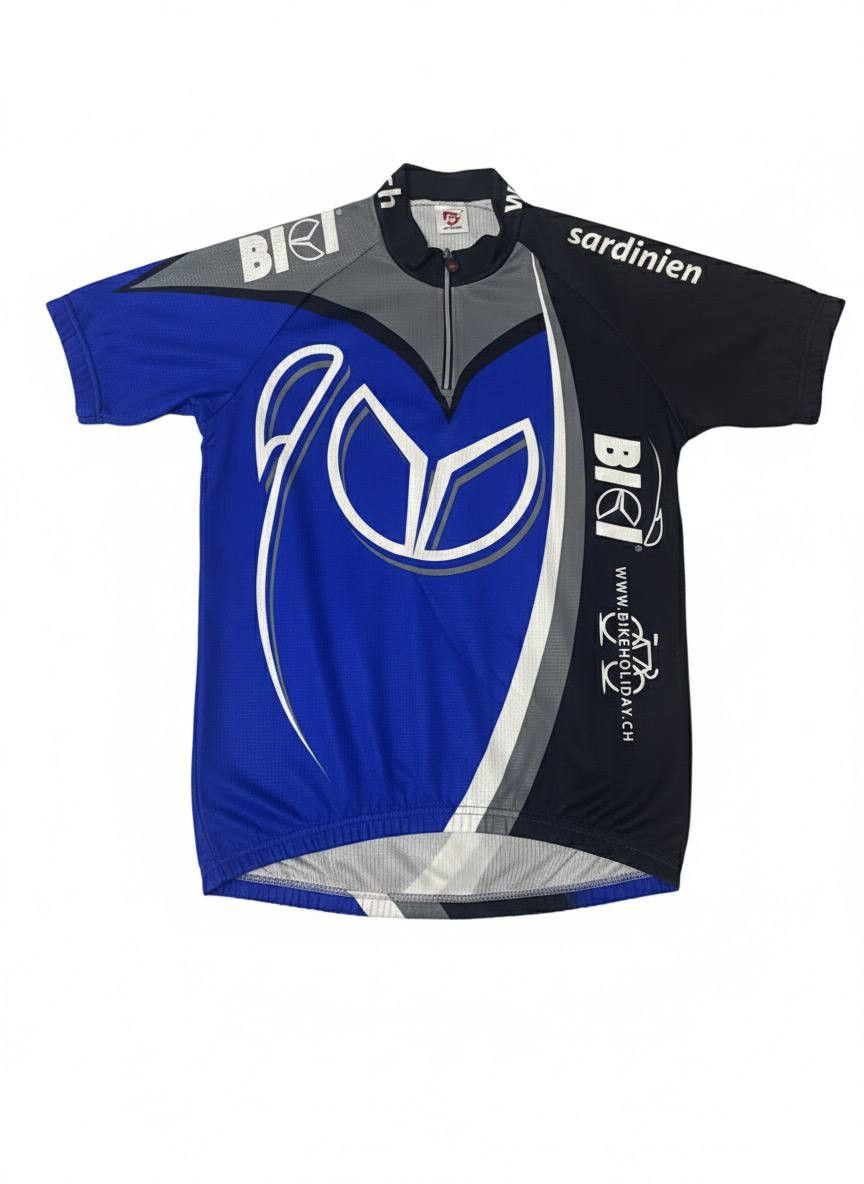 Vintage Marcello Bergamo Vintage Italy Cycling Jersey Bici Blue Size US M / EU 48-50 / 2 - 1 Thumbnail