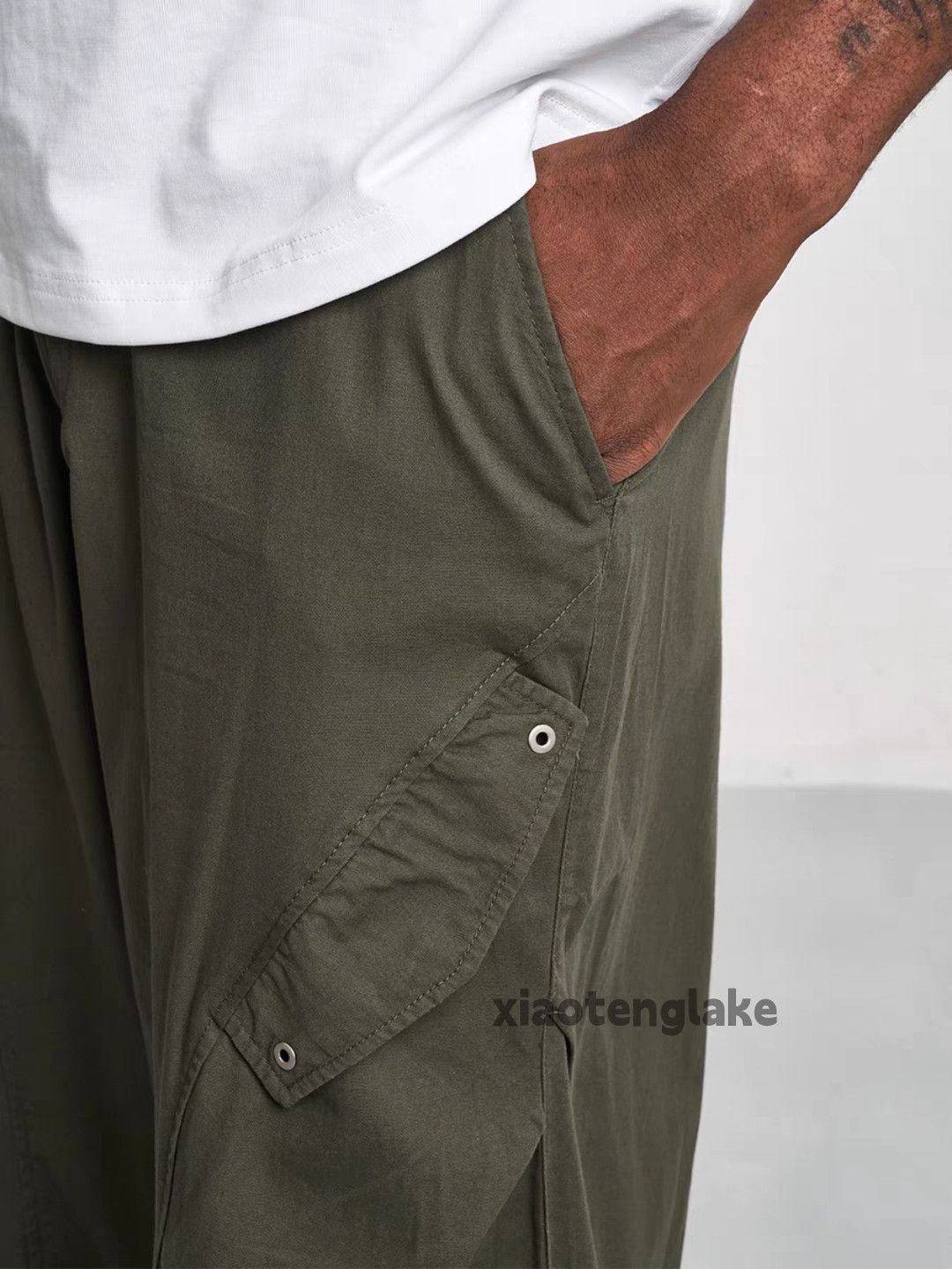 Designer × Japanese Brand × Vintage urban utility military loose baggy pleated cargo pants Size US 28 / EU 44 - 4 Thumbnail