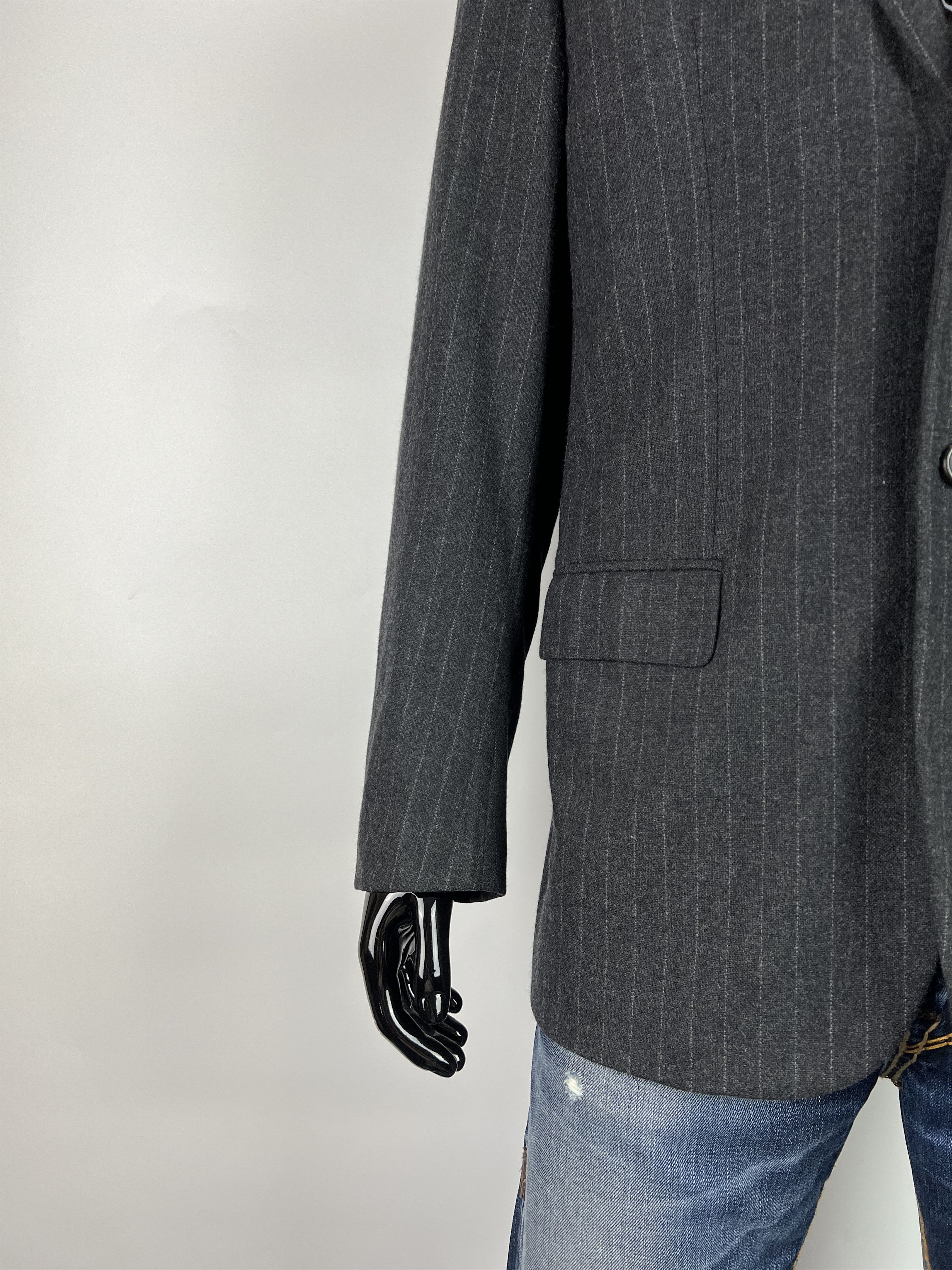 Jil Sander Raf Simons Era Striped 100% Cashmere Blazer 50R