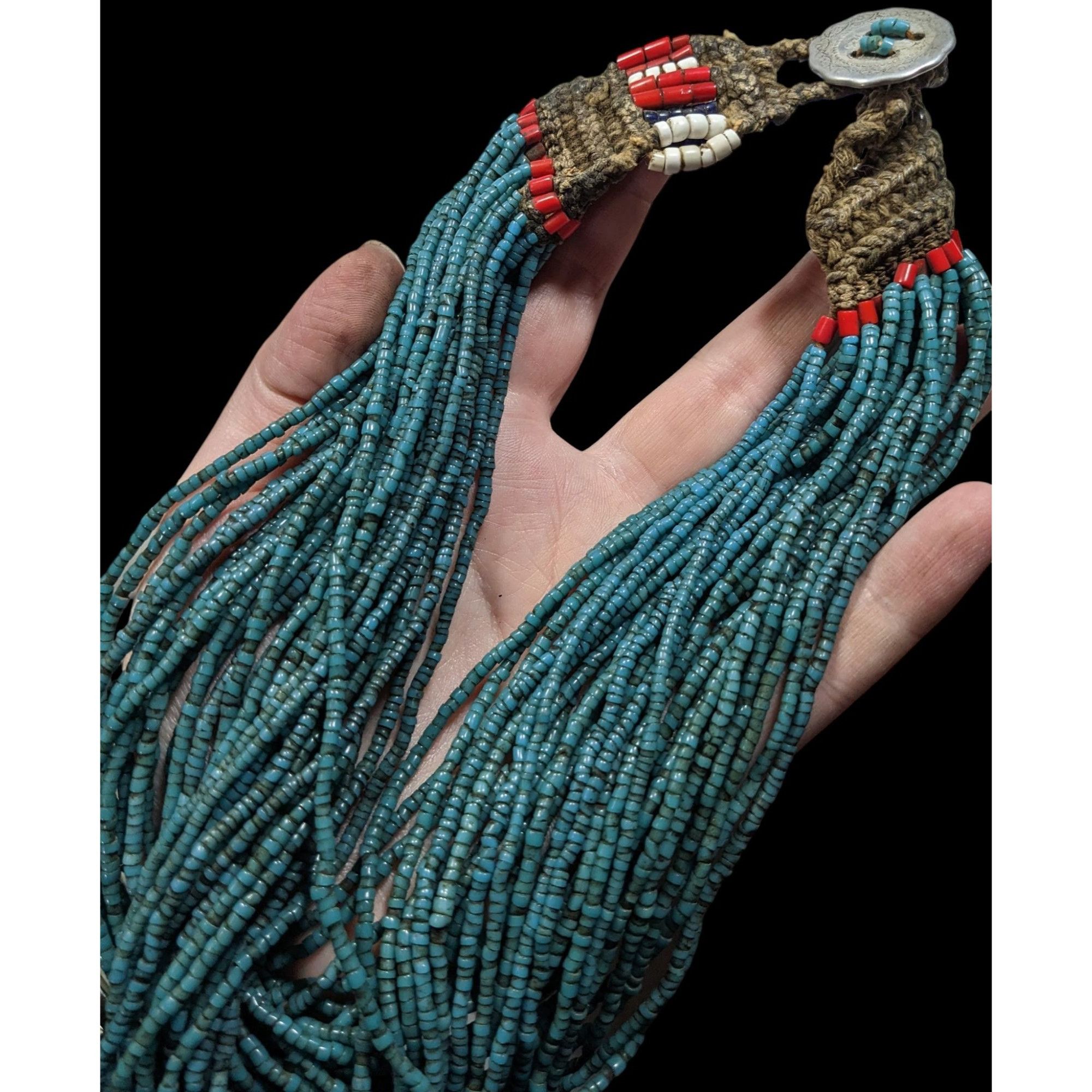 Other Vintage Authentic Konyak Naga Multistrand Glass Beaded Neckl Size ONE SIZE - 3 Thumbnail