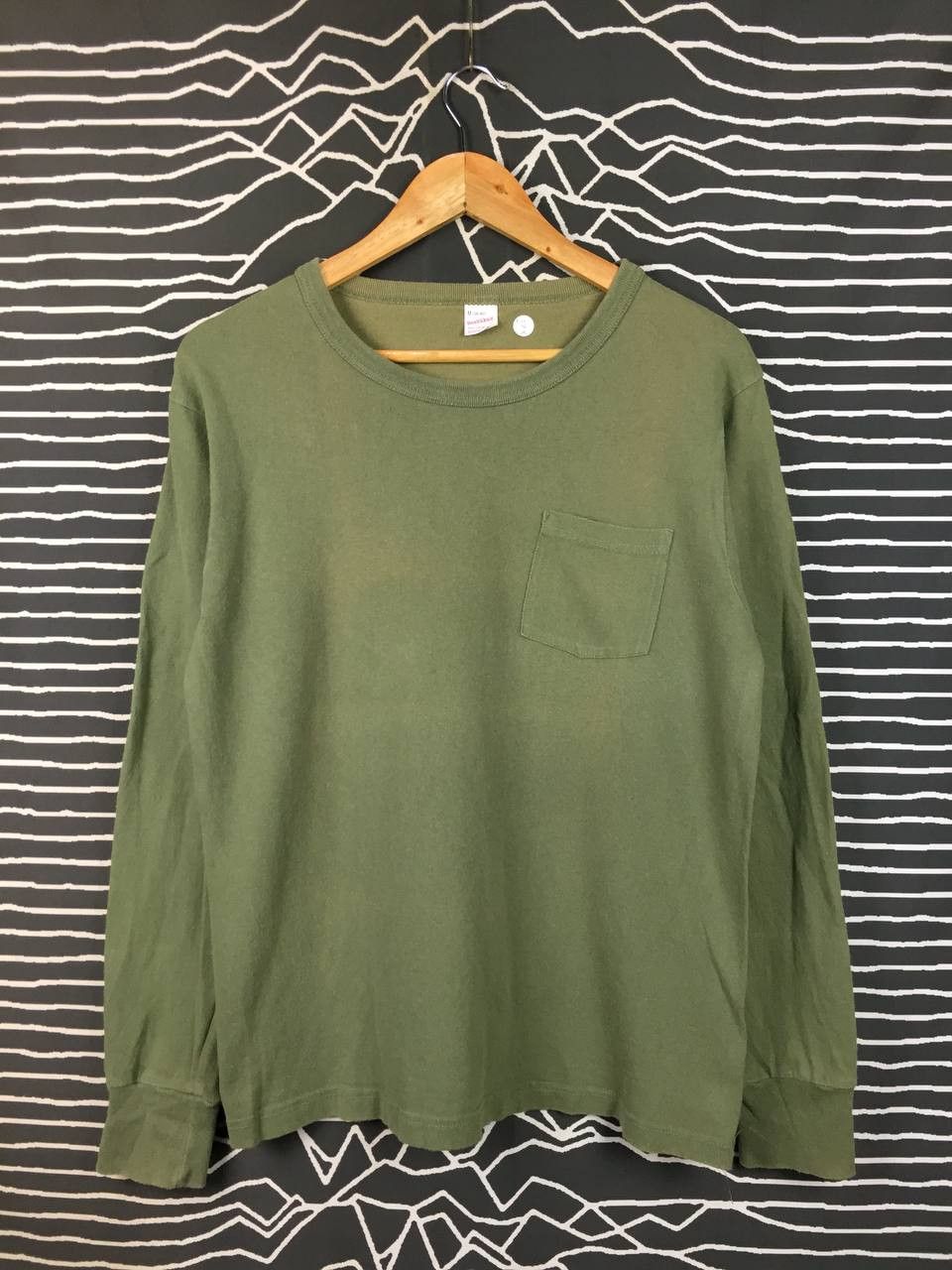 Vintage Vtg Healthknit Olive Green Workwear Style Long Sleeve Tee Size US M / EU 48-50 / 2 - 1 Thumbnail