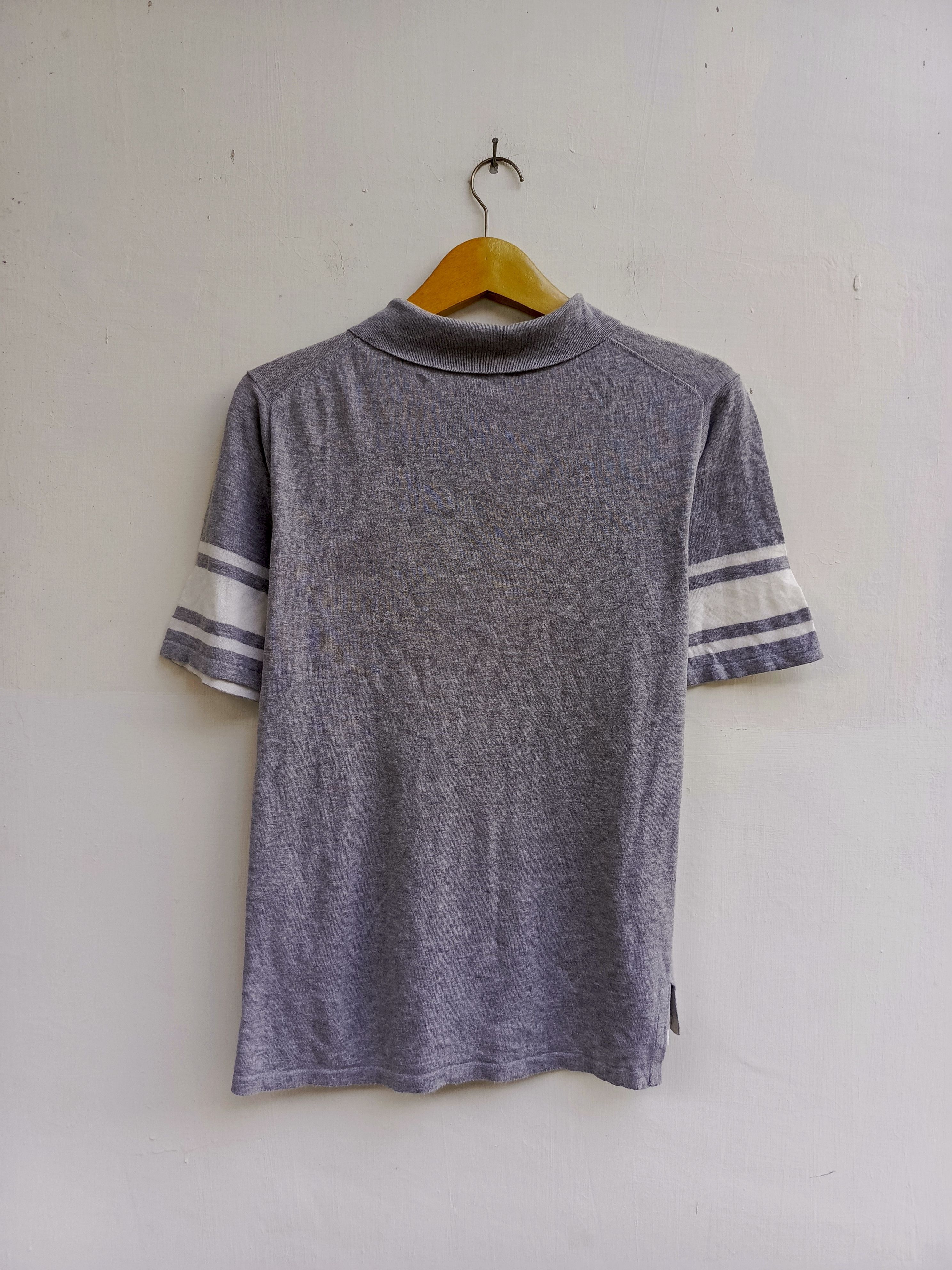 JUN MEN Junmen Tokyo Striped Sleeve Polo Shirt Grey Size US M / EU 48-50 / 2 - 7 Thumbnail
