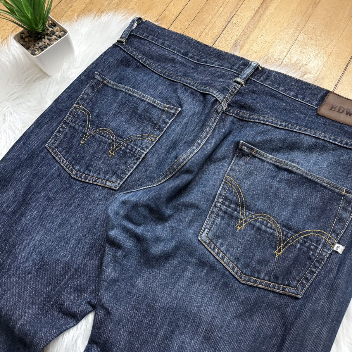 Edwin 📌 Vintage Edwin Japanese Washed Y2K Regular Jeans Size US 34 / EU 50 - 4 Thumbnail