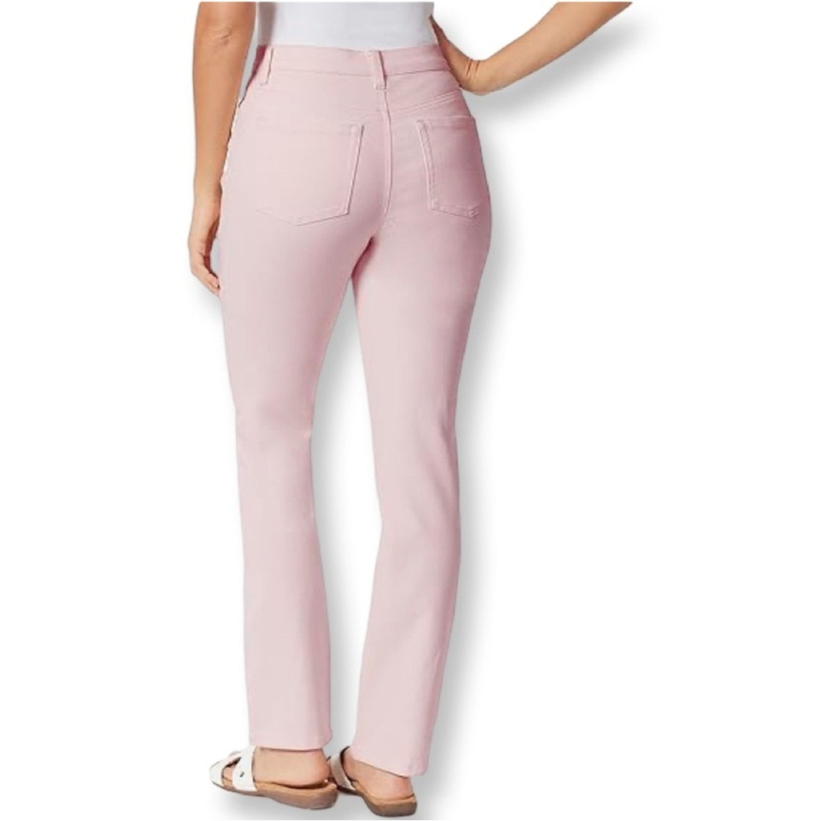 Gloria Vanderbilt Gloria Vanderbilt Amanda High Rise Tapered Jean Wispy Pink Size 38" / US 16 / IT 52 - 2 Thumbnail