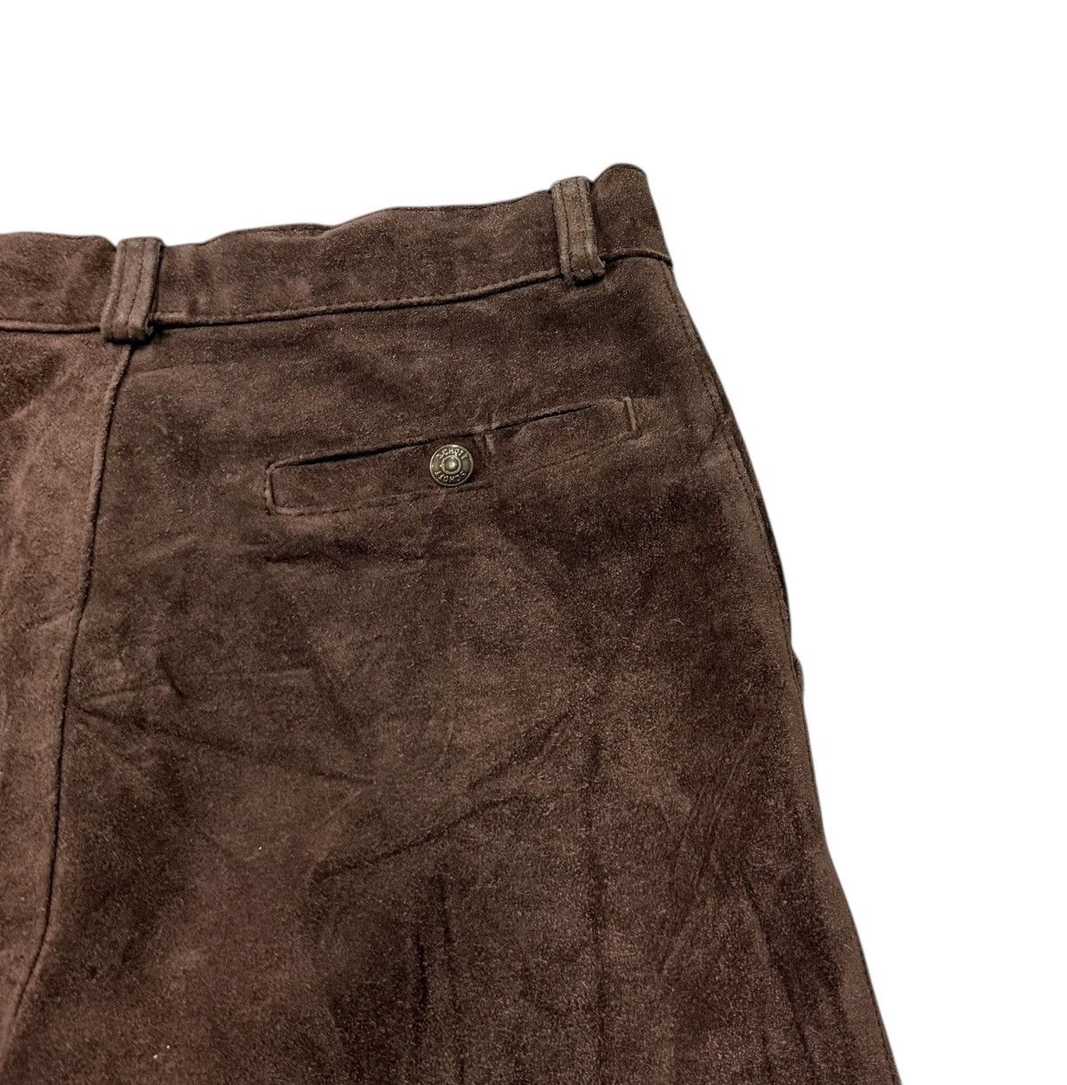 Schott Vintage Schott NYC Made In USA Suede Leather Short Pants Size US 30 / EU 46 - 8 Thumbnail
