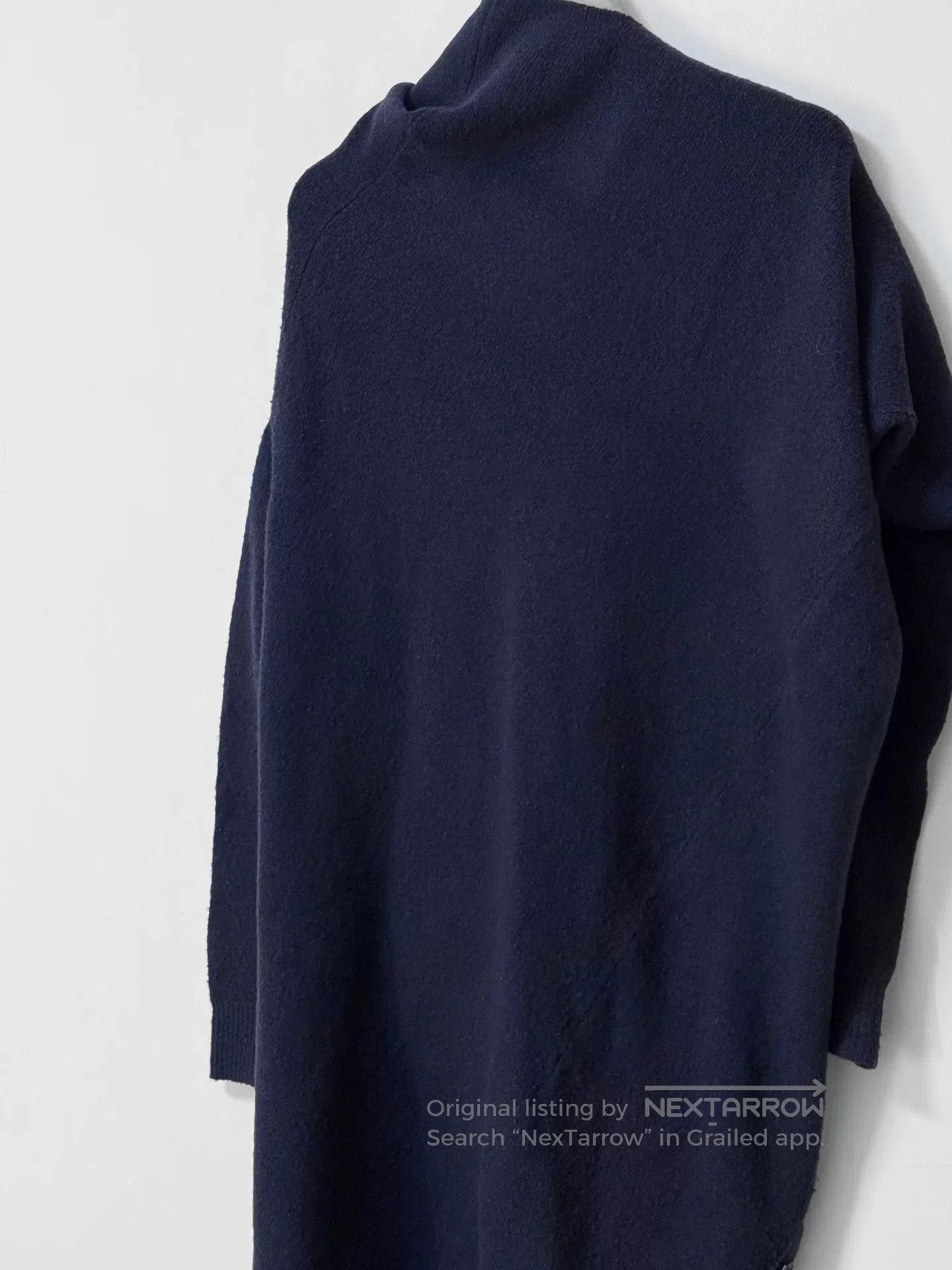 Yohji Yamamoto Asymmetrical Navy Blue Wool Sweater. Size M / US 6-8 / IT 42-44 - 5 Thumbnail