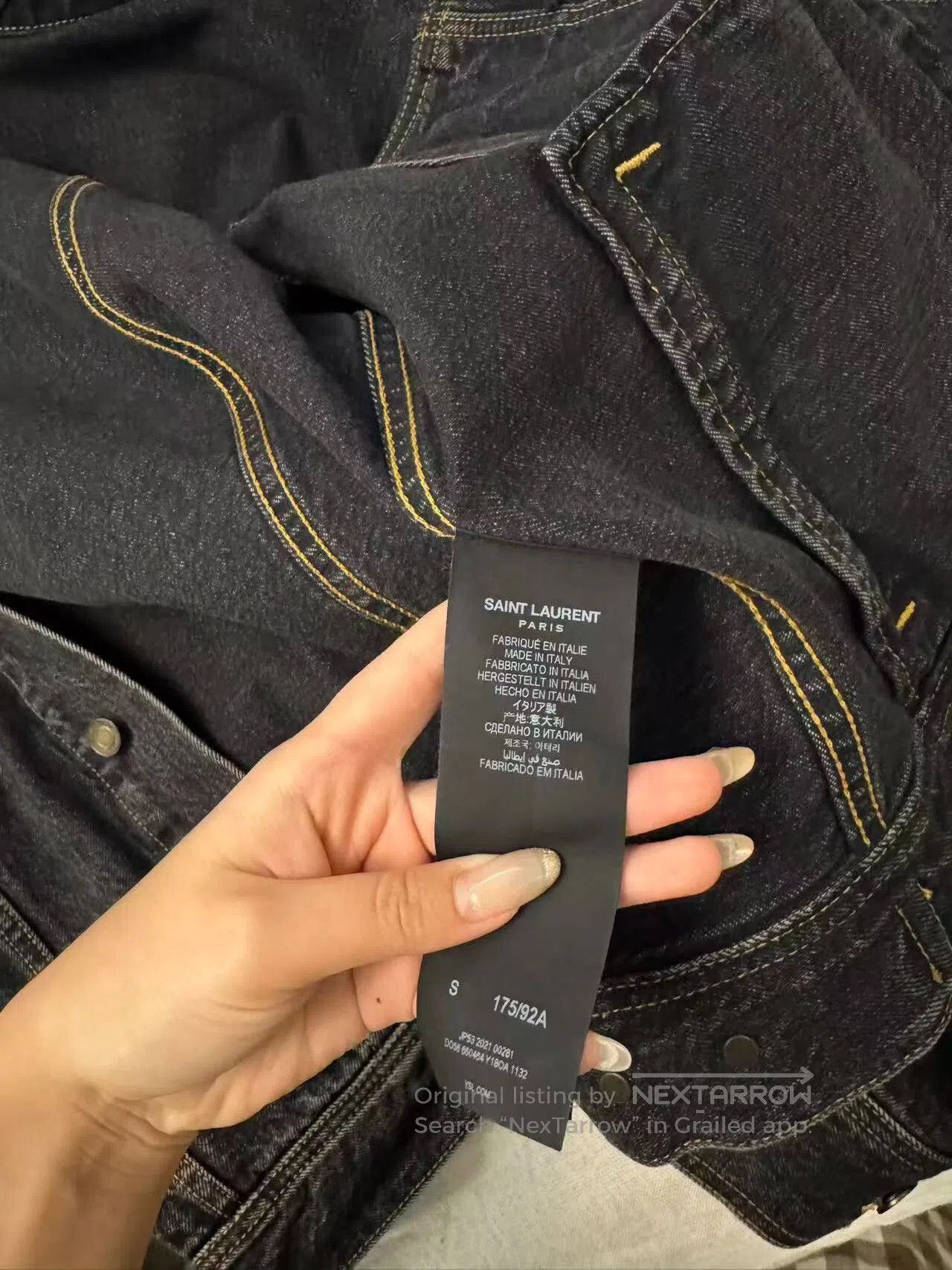 Saint Laurent Paris Saint Laurent Black Denim Jacket. Size US S / EU 44-46 / 1 - 5 Thumbnail