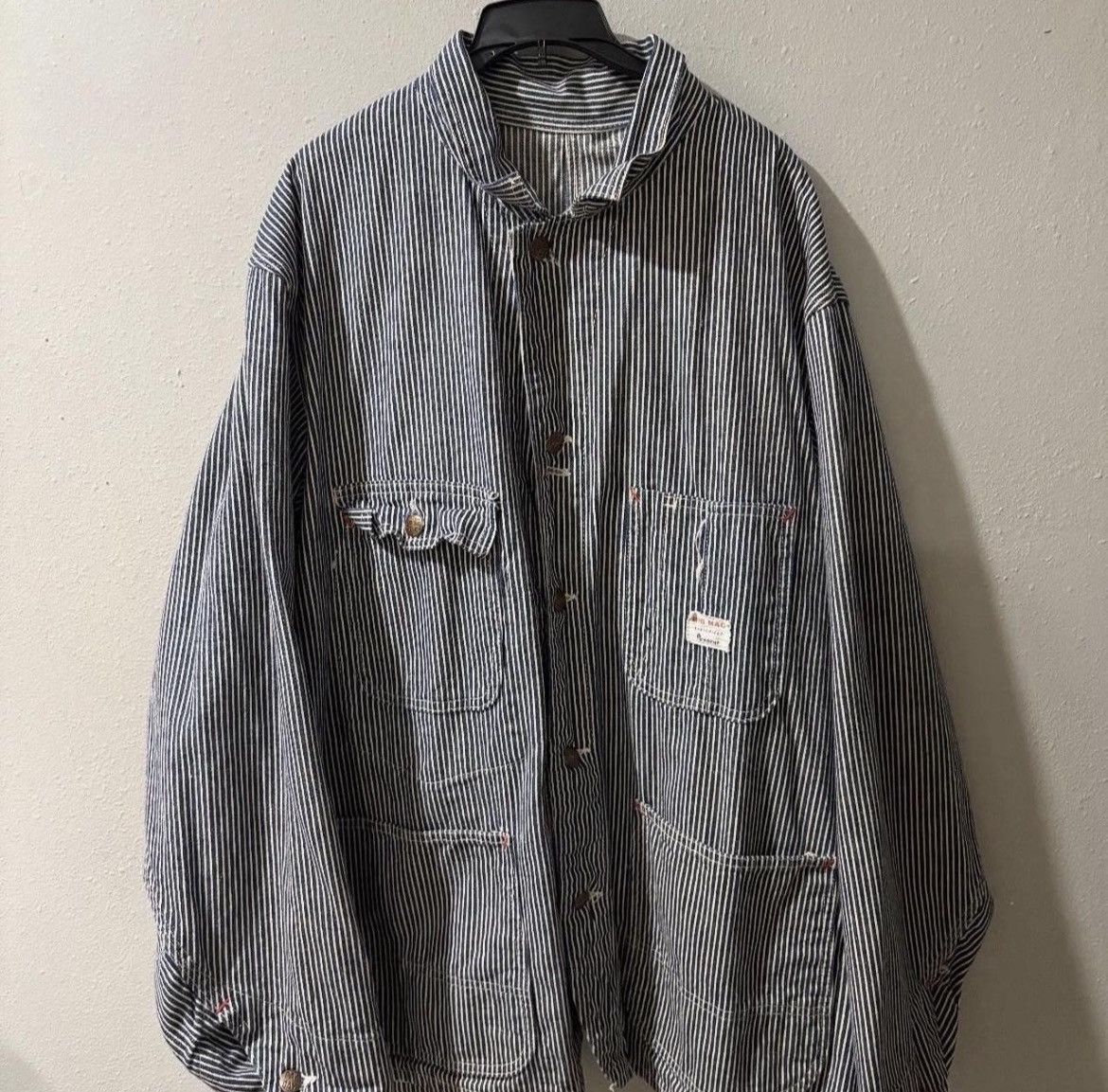 Big Mac Vintage 50’s Big Mac Hickory Stripe Chore Jacket Size US XL / EU 56 / 4 - 1 Thumbnail