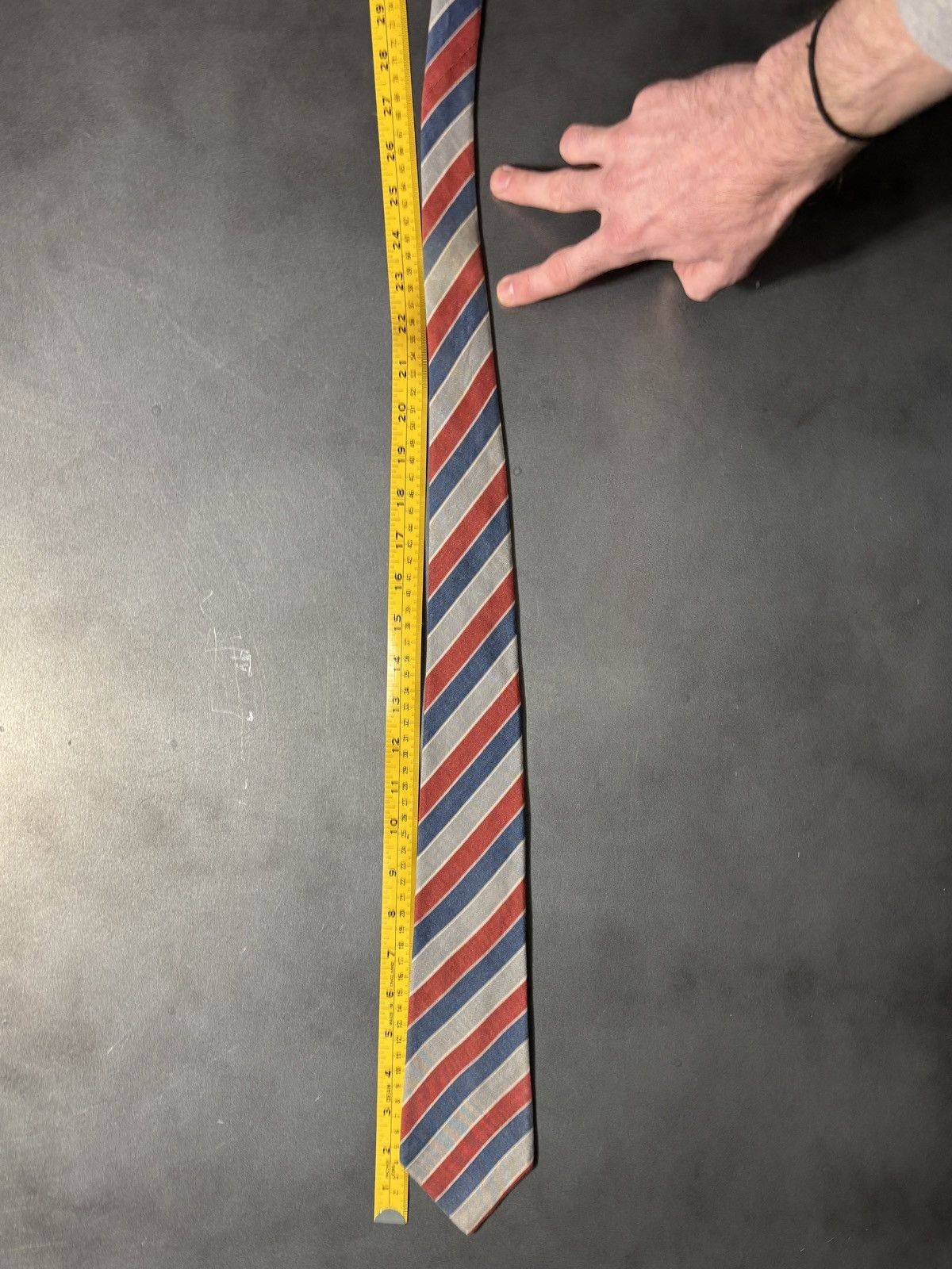 Lanvin Vintage Lanvin Tie 1970s Silk Necktie Striped Paris 1960s Size ONE SIZE - 12 Thumbnail
