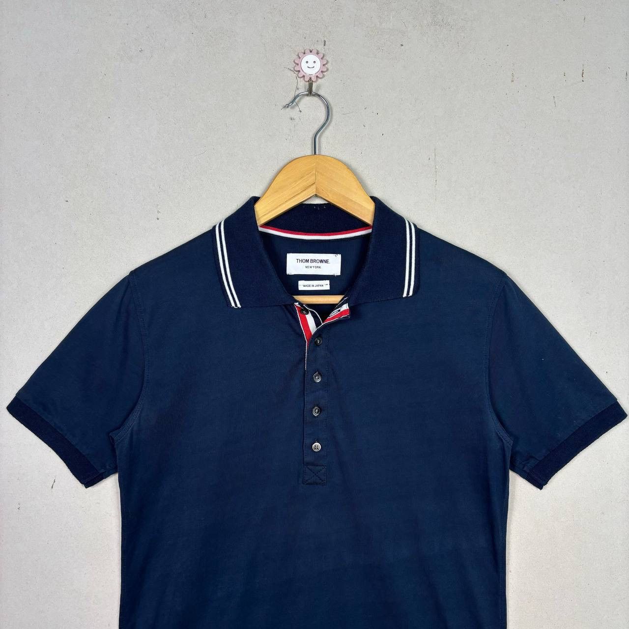 Thom Browne Thom Browne Navy Blue Polo Tshirt Size US M / EU 48-50 / 2 - 3 Thumbnail