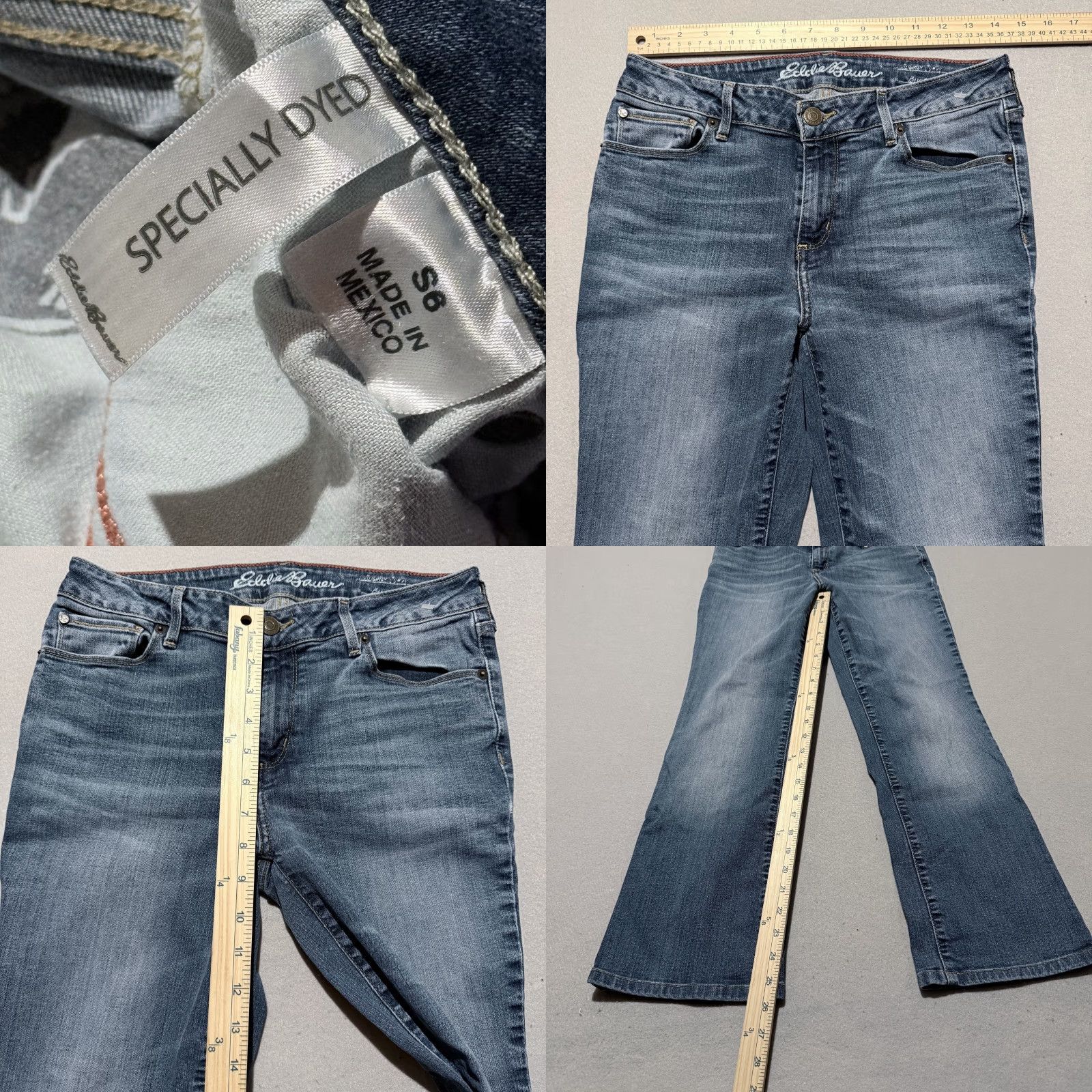 Eddie Bauer Eddie Bauer Jeans Bootcut Womens Medium Blue Pockets 5-Pocket Denim Regular Rise Mid 28x26 Size M Size 32" / US 10 / IT 46 - 9 Thumbnail