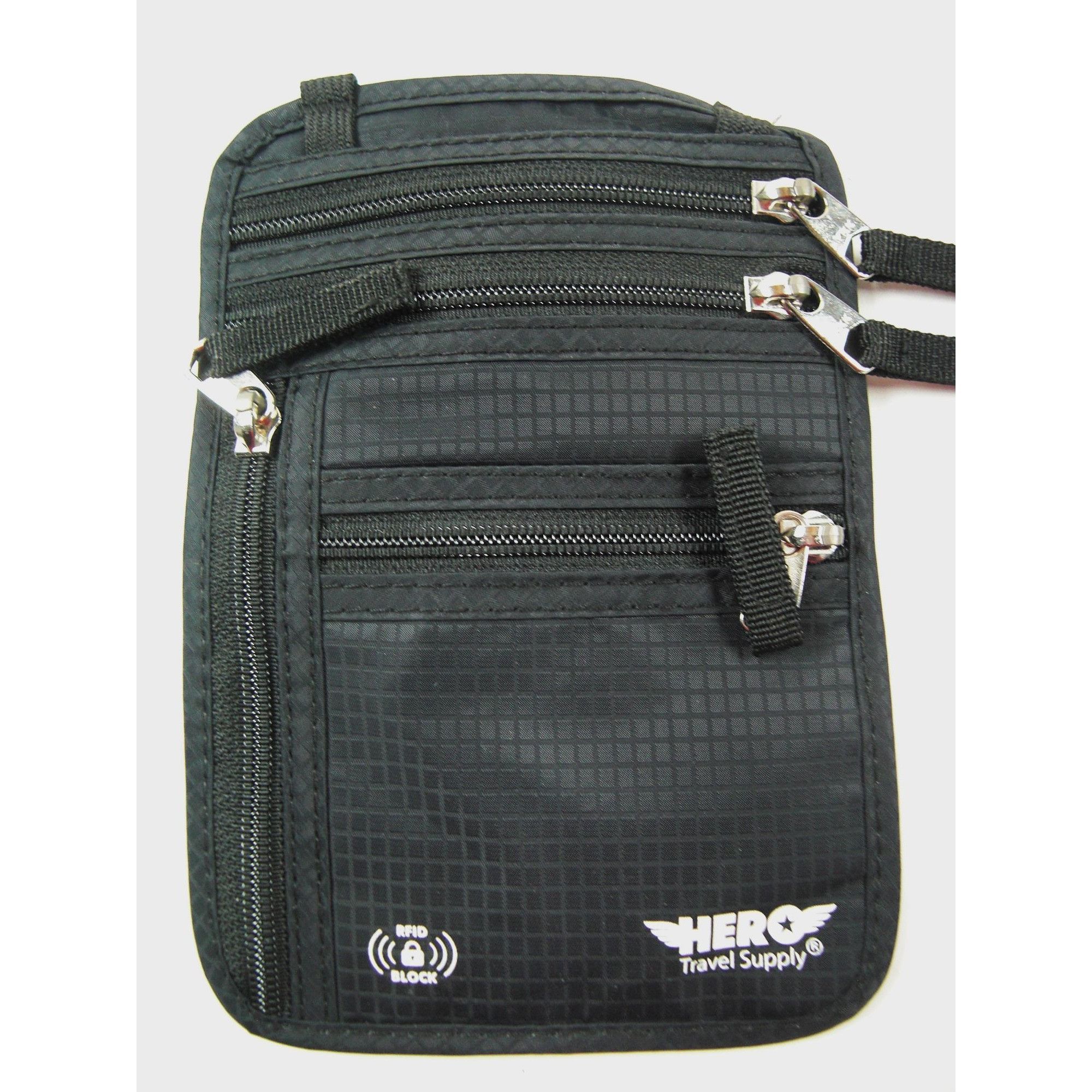 Other Neck Wallet RFID Blocking Passport Holder Black Easy to Conc Size ONE SIZE - 1 Thumbnail