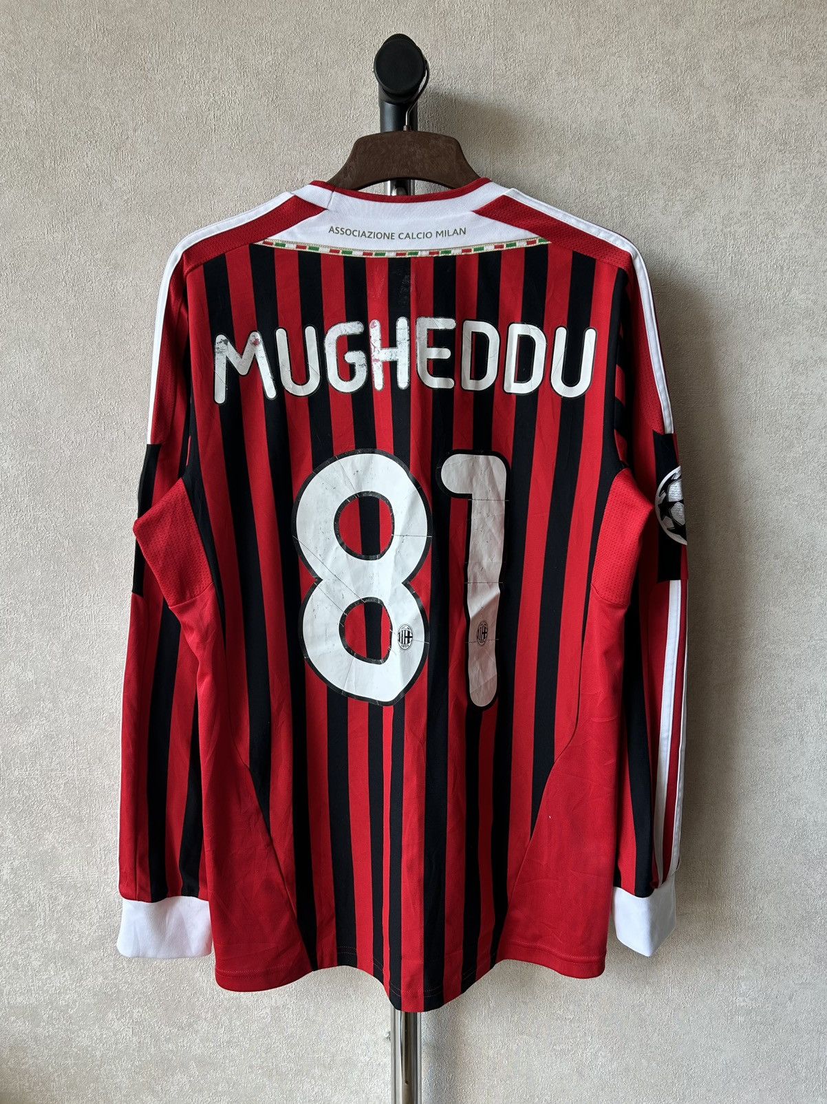 Adidas Adidas AC Milan 2011/12 Home Long Sleeve Soccer Jersey Size US M / EU 48-50 / 2 - 3 Thumbnail